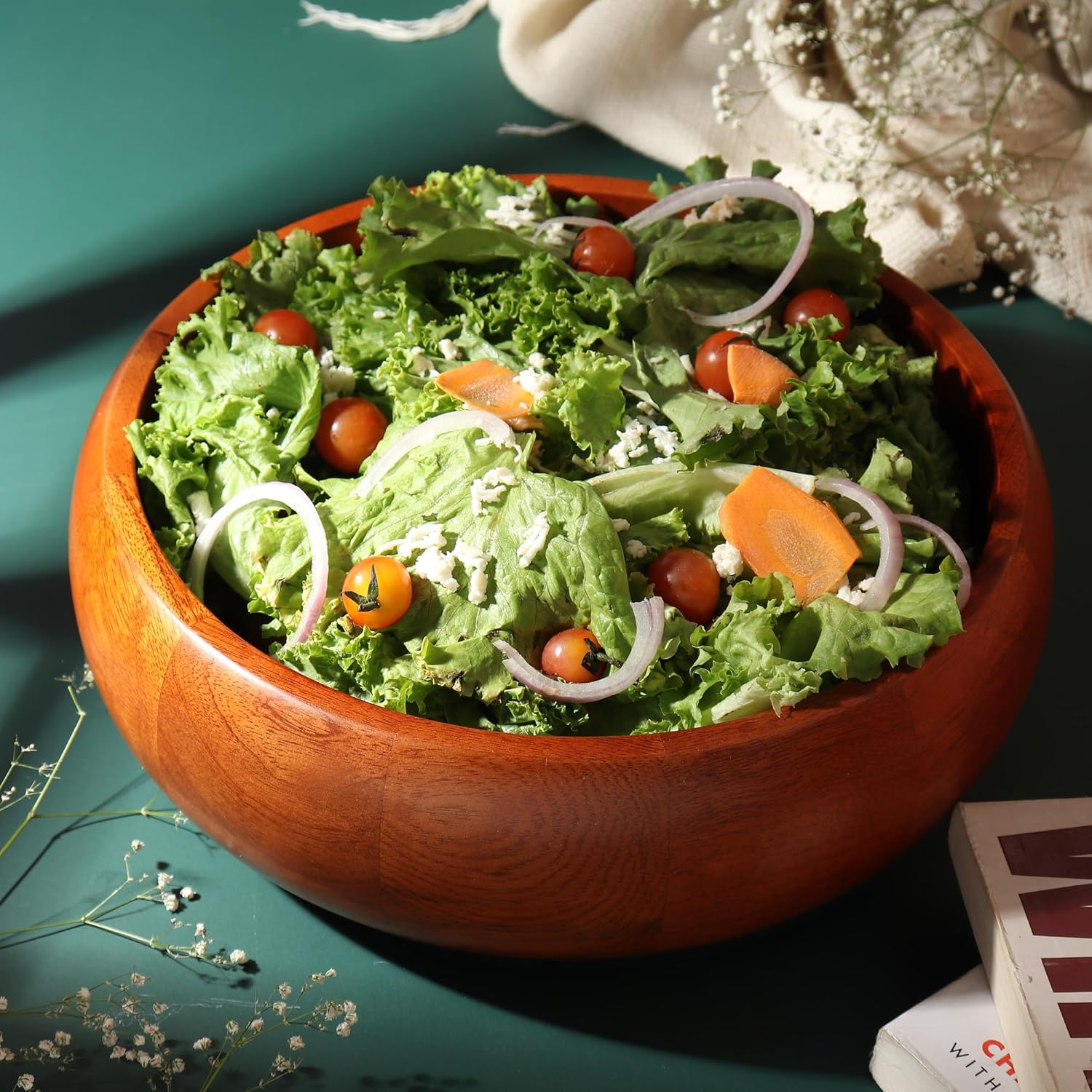 Extra large Wooden salad Bowl with servers 12x4 Uganda Ubuy