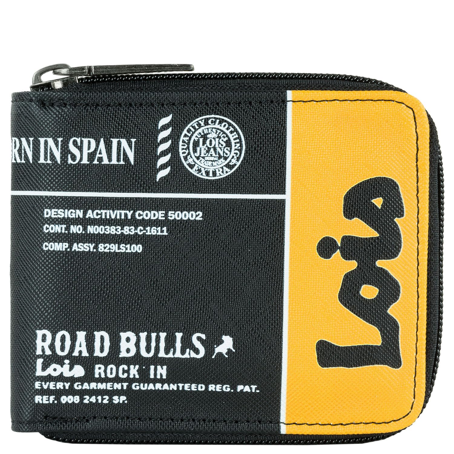 Cartera Juvenil Negro De Polipiel/Nylon Resistente Para Chico Deporte Casua