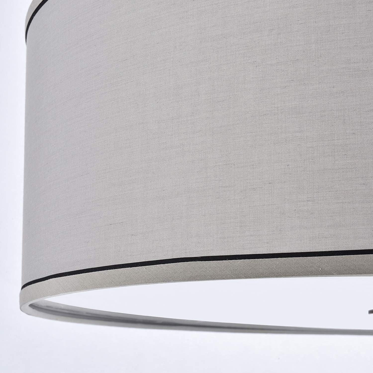 Super Deal Product A1A9 Modern 4-Light Drum Pendant Light Fixture, 22'' Nickel Fabric Shade, Acrylic Diffuser, Hanging Ceiling Lights, Simple Mid-Century Chandelier for Entryway, Hallway, Dining Room and Foyer