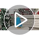 Blue Sea Glass Christmas Tree - Handcrafted Mini Christmas Tree with LED Lights, Table Centerpiece - Ideal for Christmas, New Year, Home Decor, Coastal Holiday Decor and More
