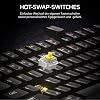 corsair k65 plus wireless 75% rgb hot-swap mechanical gaming keyboard - pre-lubricated tactile mlx fusion switches - pbt key caps - qwertz de - black