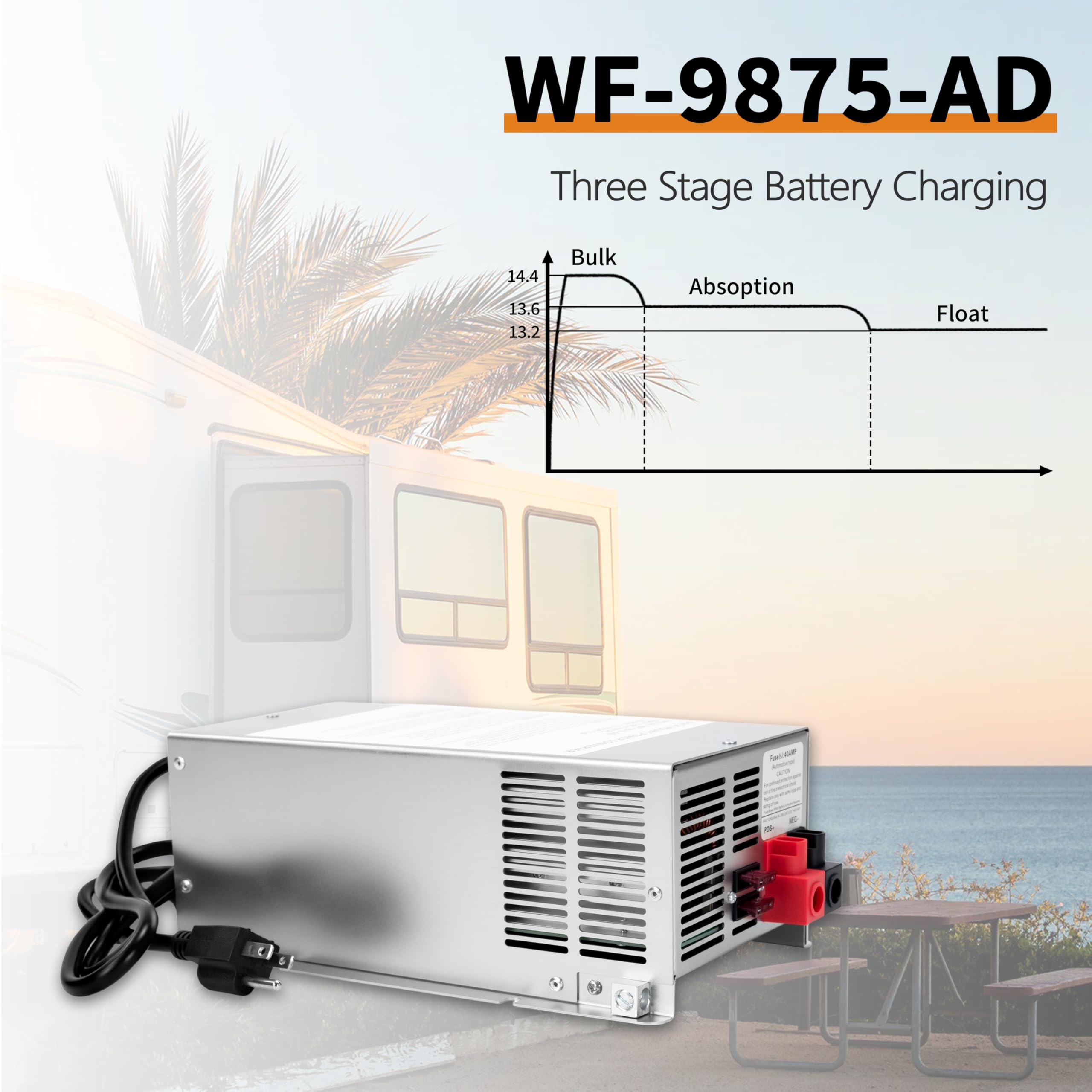 WF-9875 75 Amp RV Power Converter - Montaggio su ponte