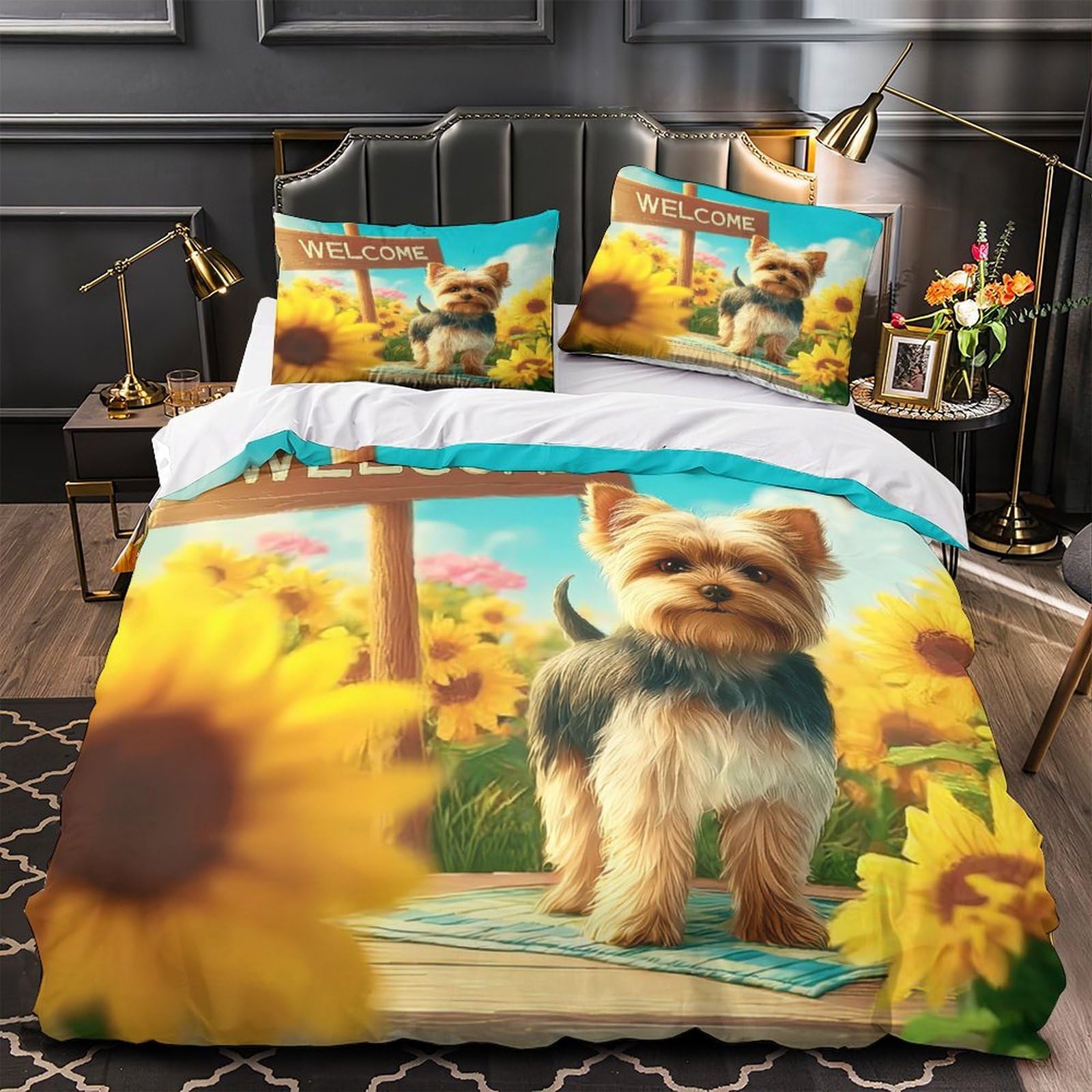 Housse de couette effet 3D ultra douce motif cachemire de qualité supérieure lit King 220x240cm
