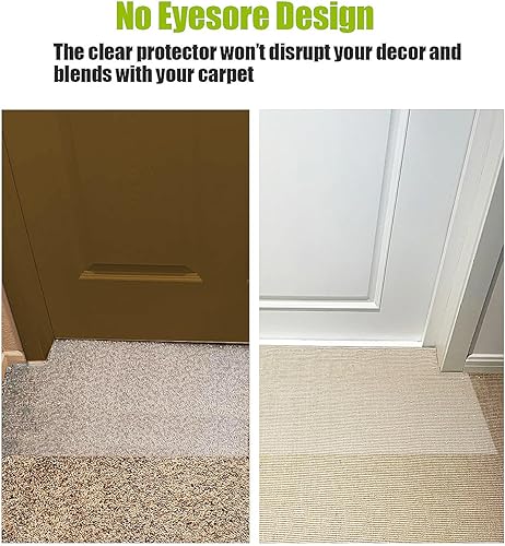 Miniatura 5 de Protector de alfombra de plástico para mascotas, tapete antiarañazos para puerta de gato, protector transparente antiarañazos debajo de la puerta,