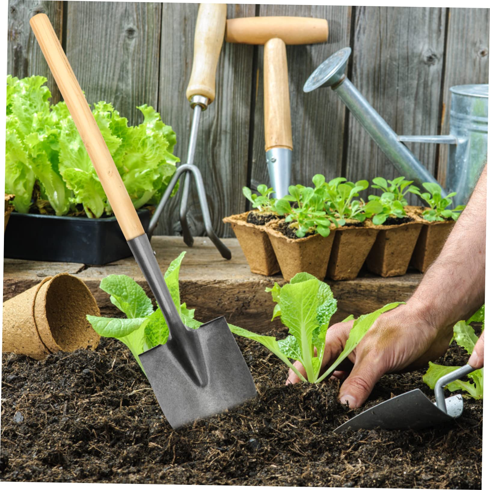 BCOATH Hardwood Hoe Handle Garden Tool Handles Replacement for Shovel Replacement Farm Tool