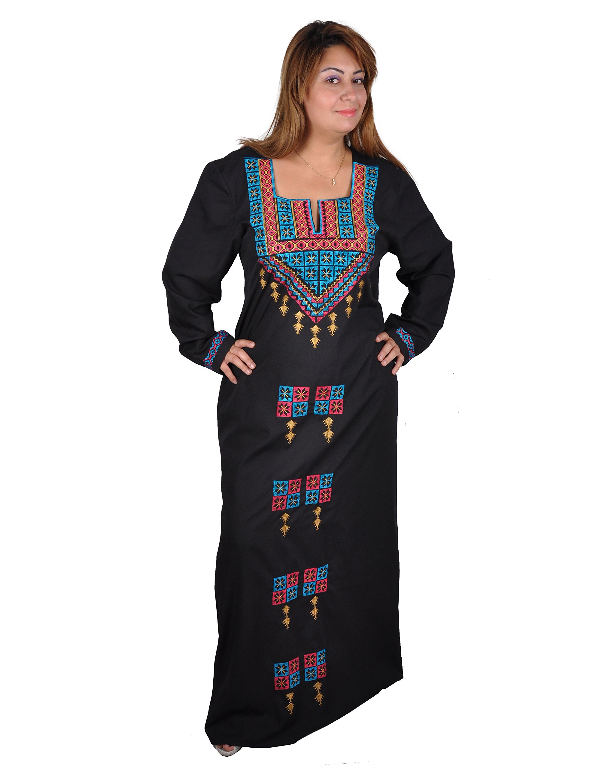 Damen-Kaftan Hauskleid aus 1001 Nacht, schwarz
