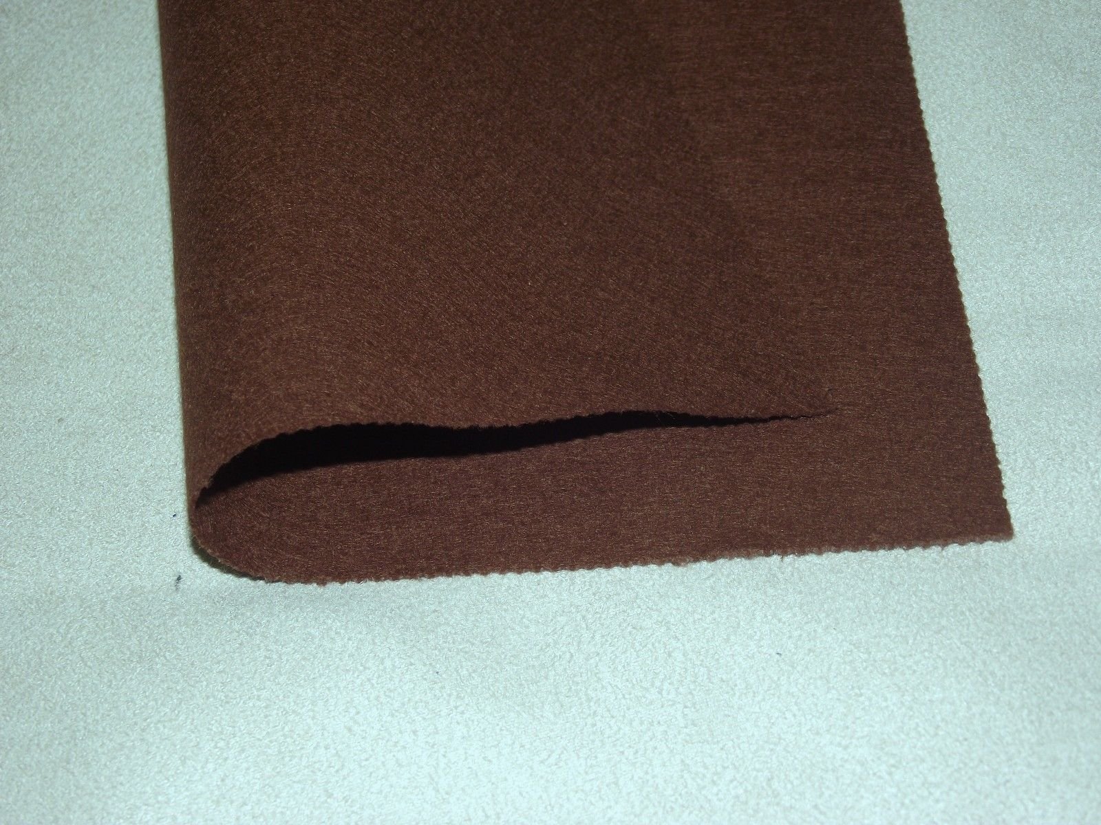 Crs Fur Fabrics Brown Acrylic Felt Baize Craft/Poker Fabric Material - B.s Dark Sample - 23Cmx23cm