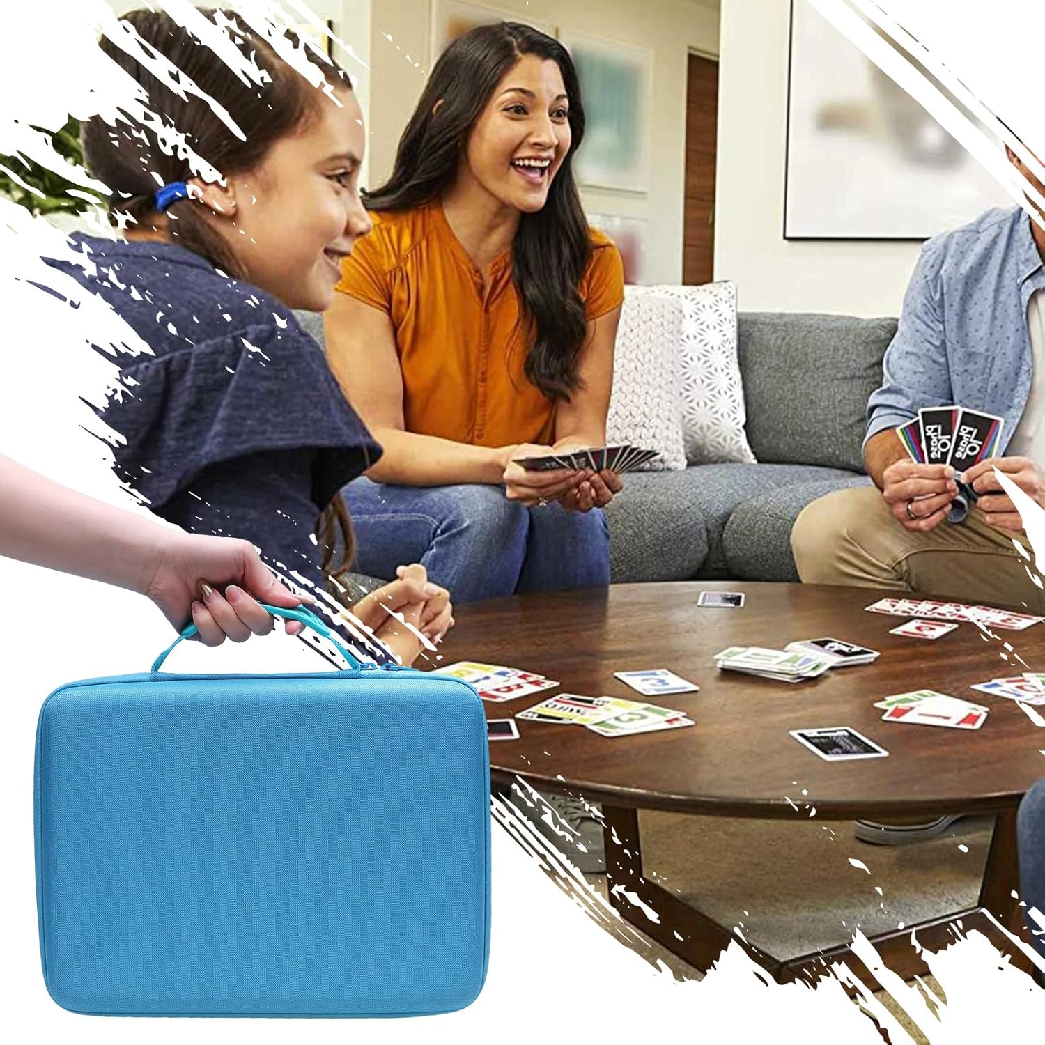 XANAD Card Game Case Fits 3000+ Cards, Fits for Baseball Sports playing card/UNO/playing card Against Humanity Card Game and All Other Card Games Expansions (Sky Blue)