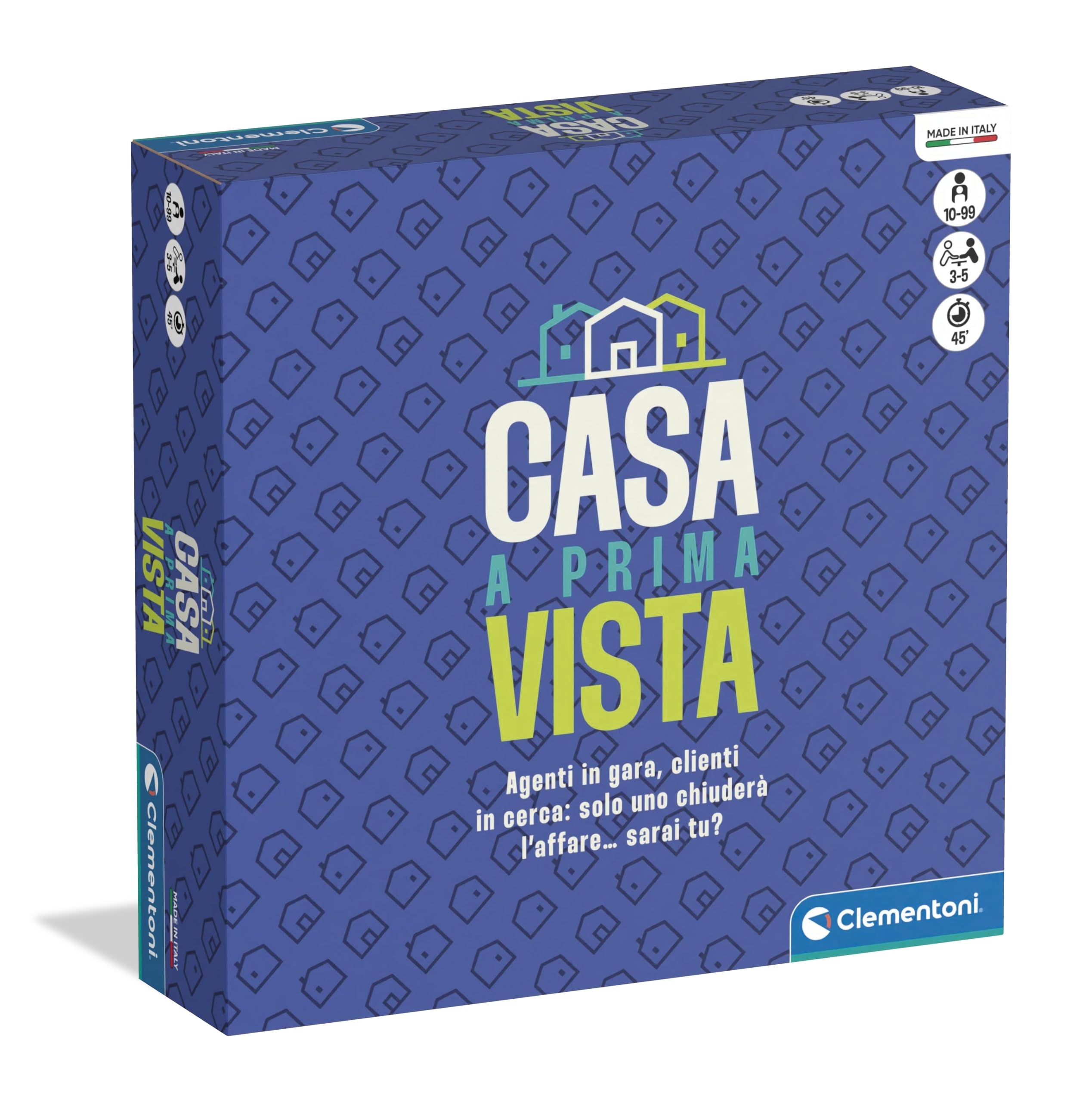 Clementoni - Casa a Prima Vista, Gioco da Tavolo Ispirato al Programma TV, Sfida tra Agenti Immobiliari e Acquirenti, Vendi o Compra la Casa Perfetta, 10-​99 Anni, 3-​5 Giocatori, Lingua Italiana, 16905