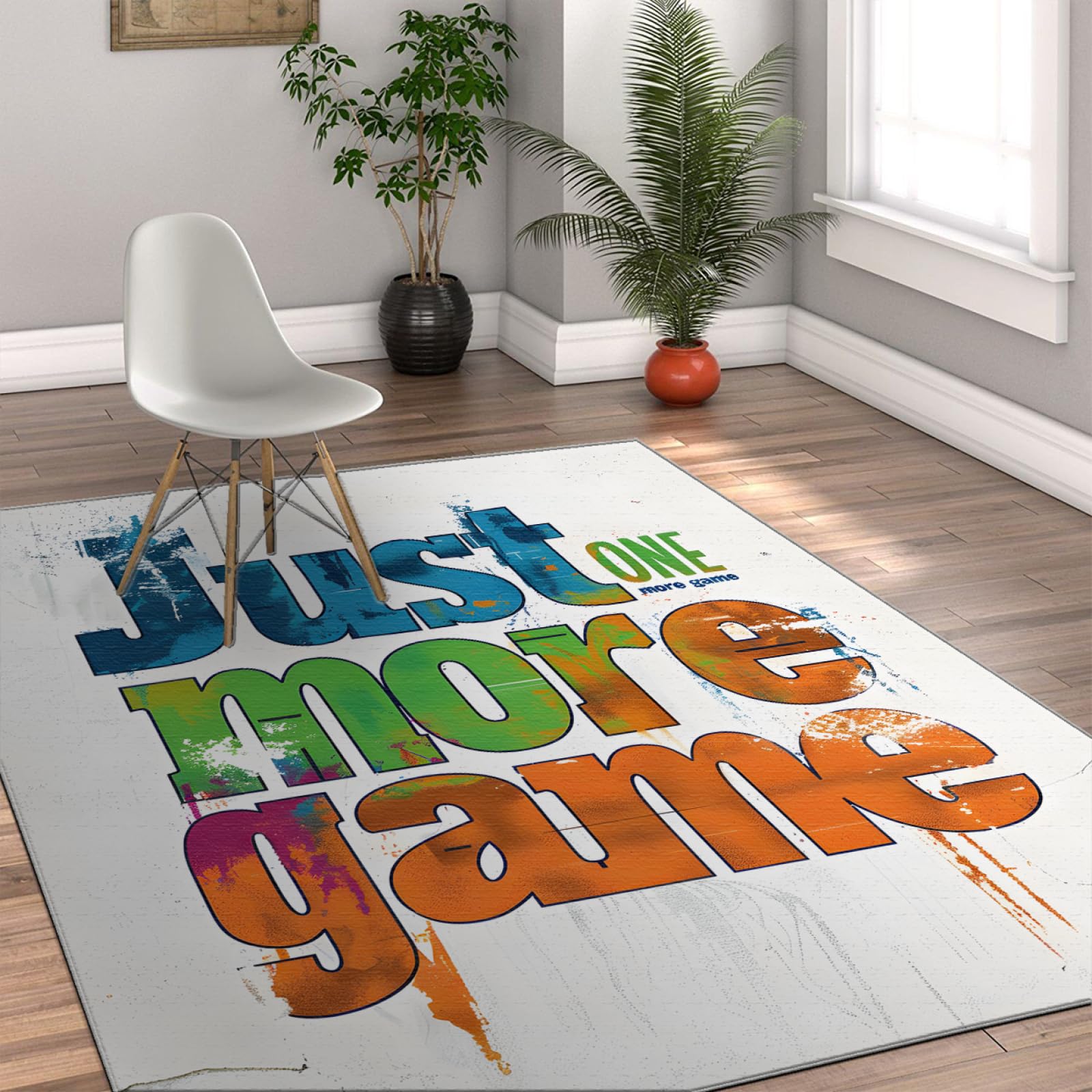 Tapis de chambre adulte et enfant imprimé avec jeu de mots humour