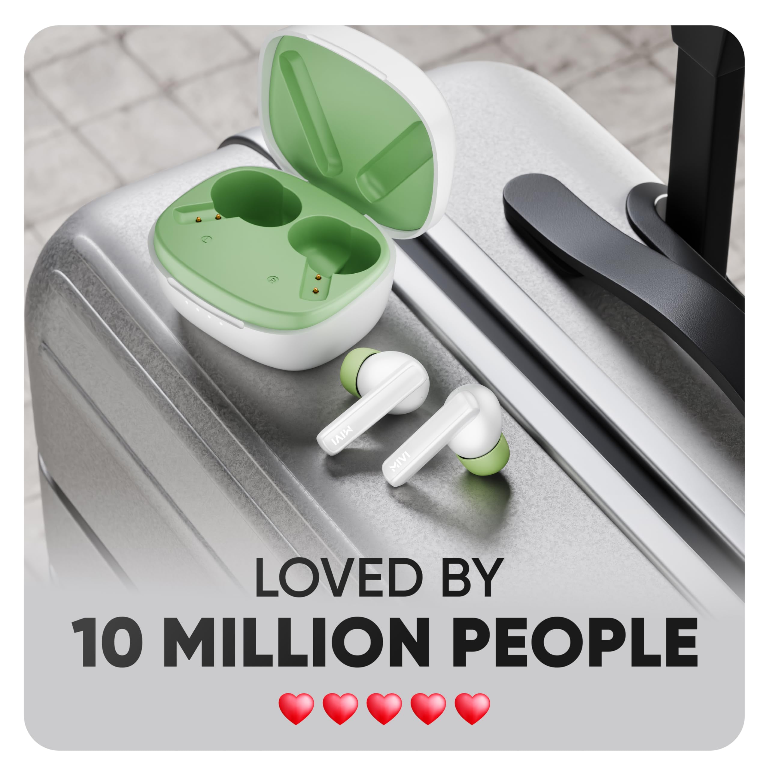 Mivi DuoPods Sync in Ear Earbuds | 60H Playtime Bluetooth Earphones Wireless | Earbuds ENC for Clear Calls | 13mm Drivers Ear Buds Wireless | Gaming Mode | BT 5.3 TWS ENC Earbuds Style | Earpods — Amazon image 6