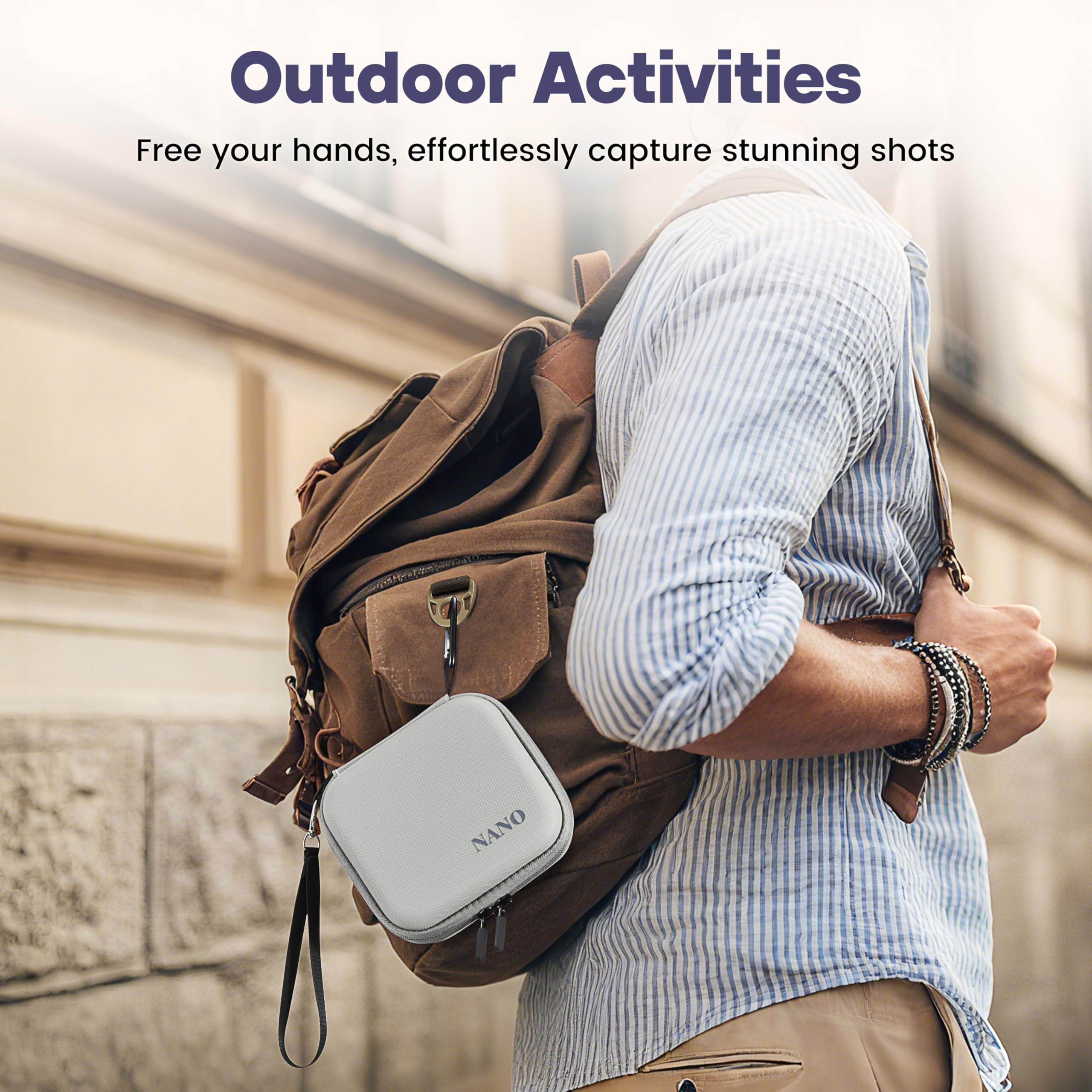 STARTRC Photo - Custodia protettiva per DJI Osmo Nano, borsa porta accessori in PU in pelle per vlogging all'aperto e viaggi