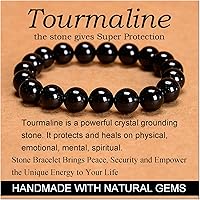 Vista 484 de MASSIVE BEADS Pulsera elástica de yoga hecha a mano con piedra natural, cristal curativo, energía, regalos para adultos unisex de 0.157 in, 0.236