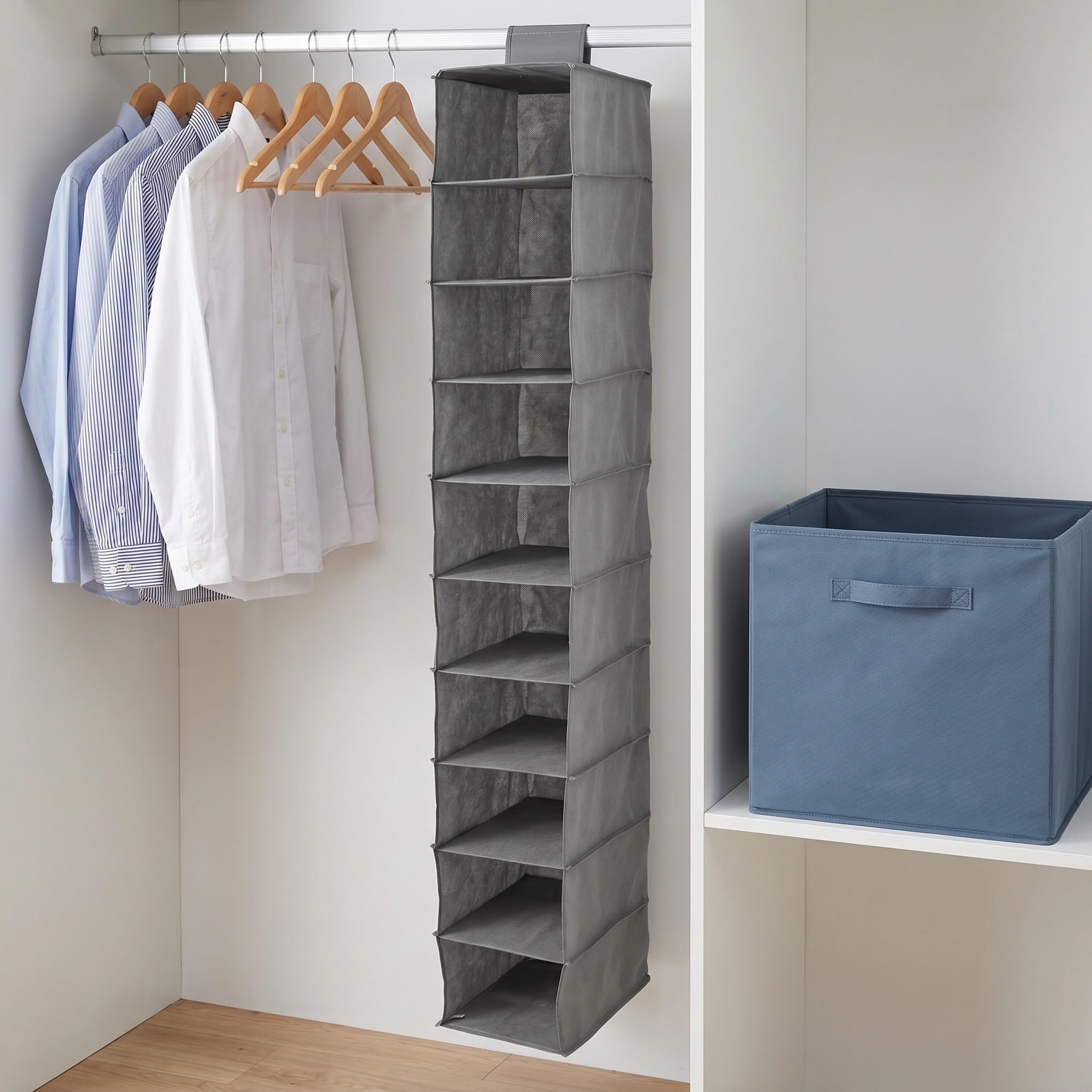 OUNONA Organizador de Armario Colgante con estantes - Estantes Colgantes Plegables para Armario - 150 cm de Profundidad x 30 cm de Ancho x 23 cm de Alto. Almacenamiento de Ropa para Sombreros y