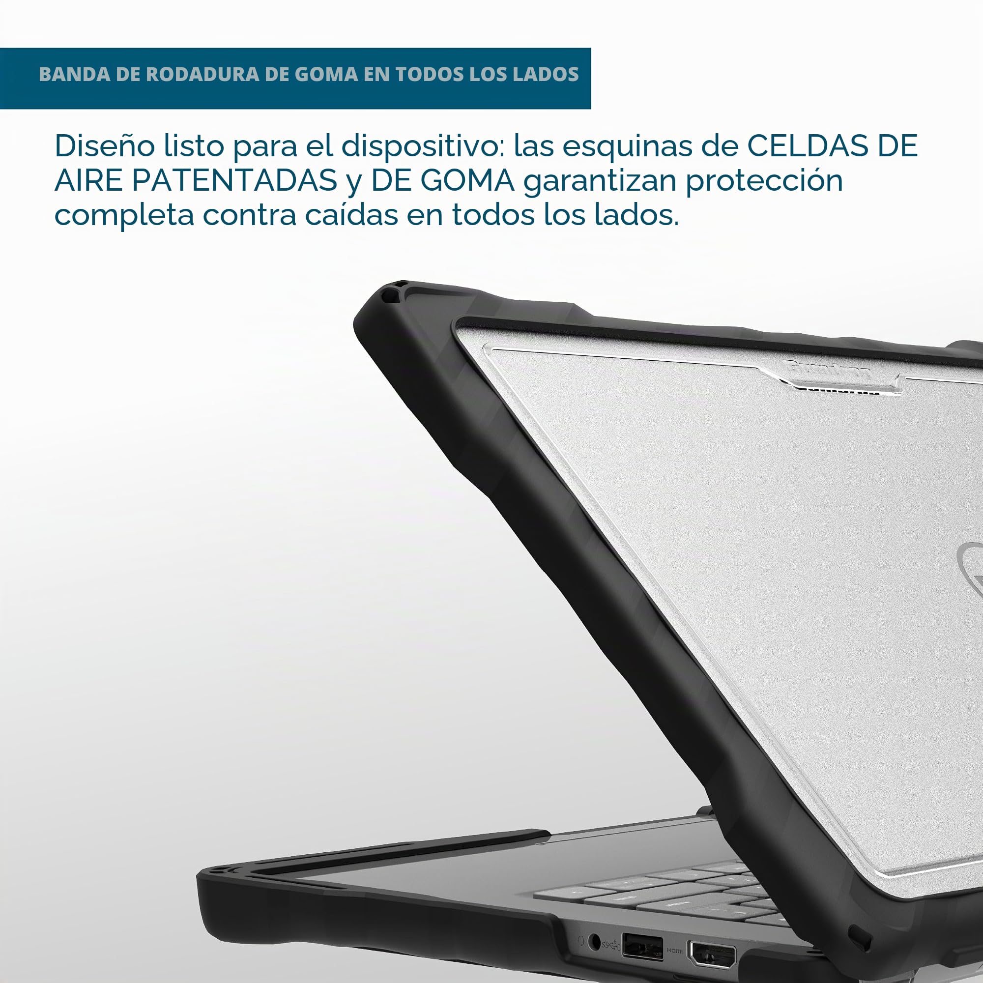 Gumdrop DropTech - Funda rígida para portátil DELL Latitude 5440 | Precision 3480 (Clamshell), Resistente a Prueba de caídas, a Prueba de Golpes, protección fiable para Dispositivos de Oficina,