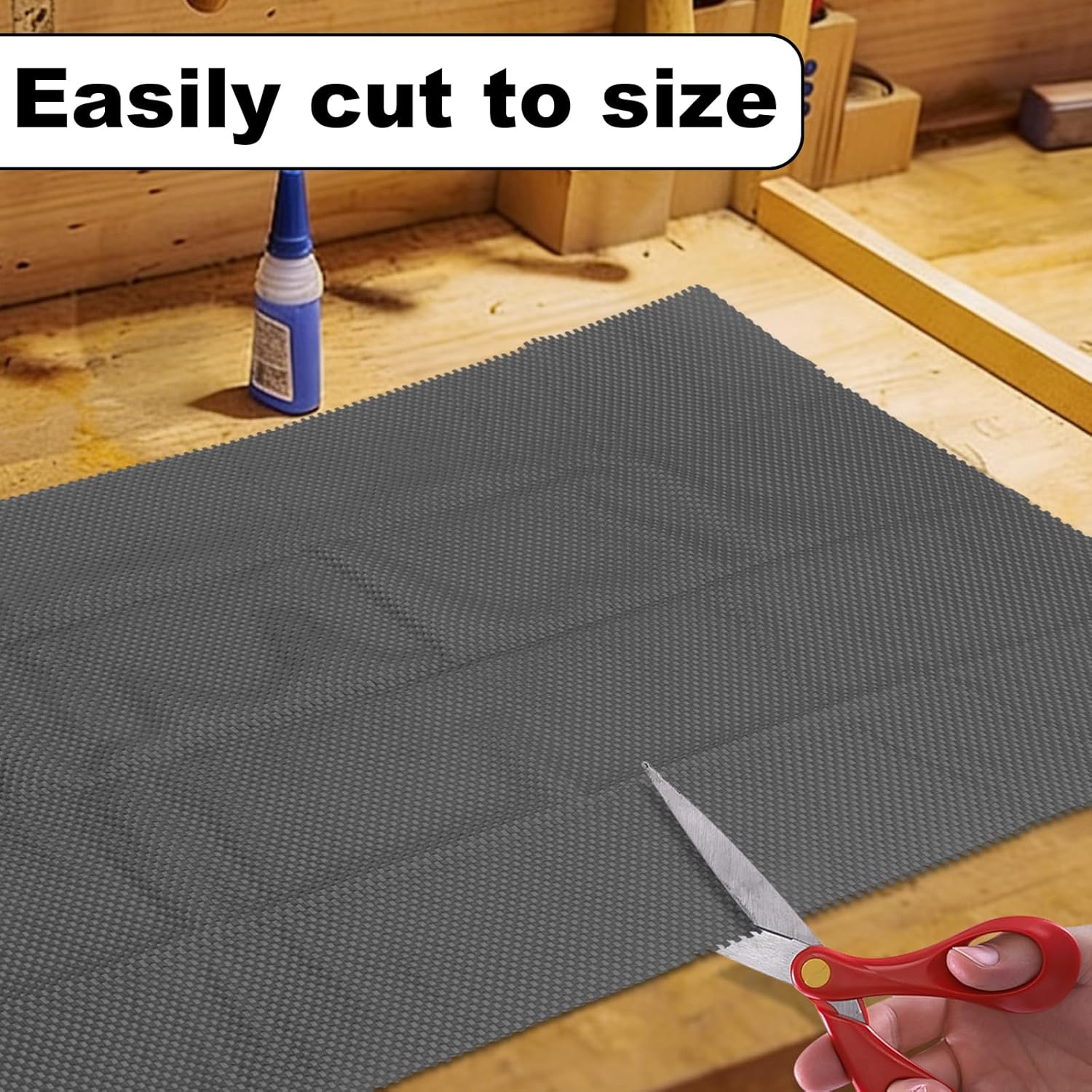 Anti-Slip Router Table Mat Non Slip Work Bench Top Mat - 24" x 48" 2pcs Durable Non Slip Pad Tool Mats for Workshop Woodworking Router Cabinet Drawer Shelf Liner