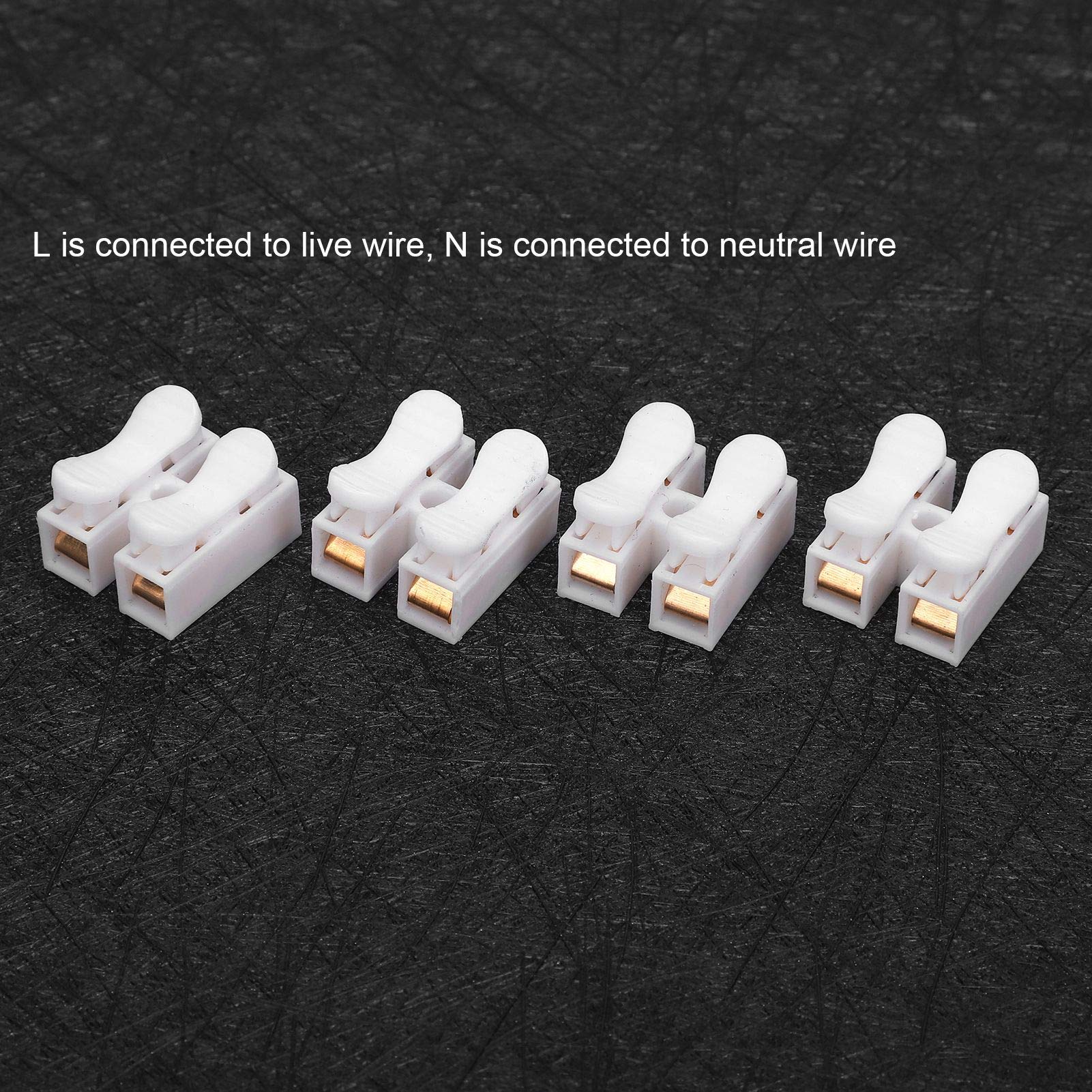 Industrial Cable Connectors, Pure Brass Wire Quick Connect Clamp Parts CH-2, Good Elasticity, High Strength, Insulation Material,High Temperature