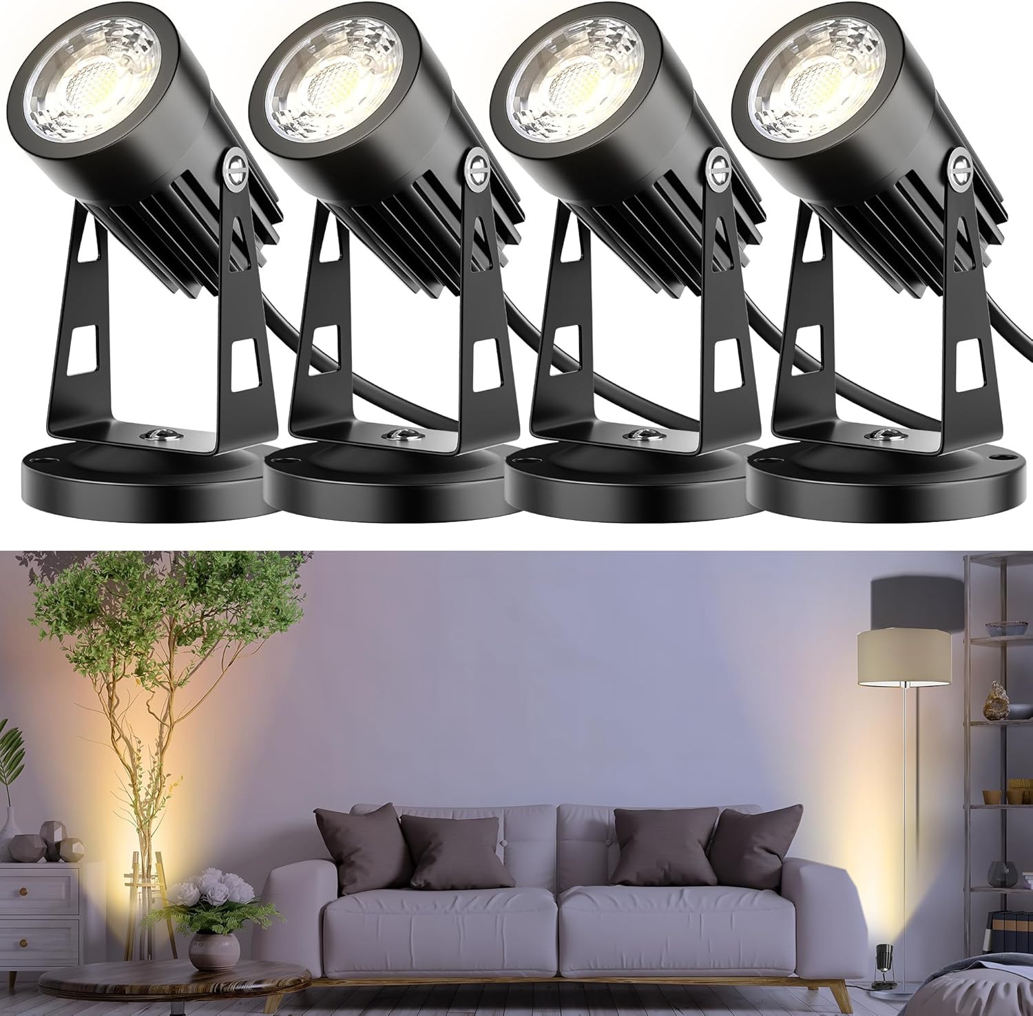 JIAQIYAN spot Lights Indoor LED Uplighting Indoor 3W Up Lights Floor