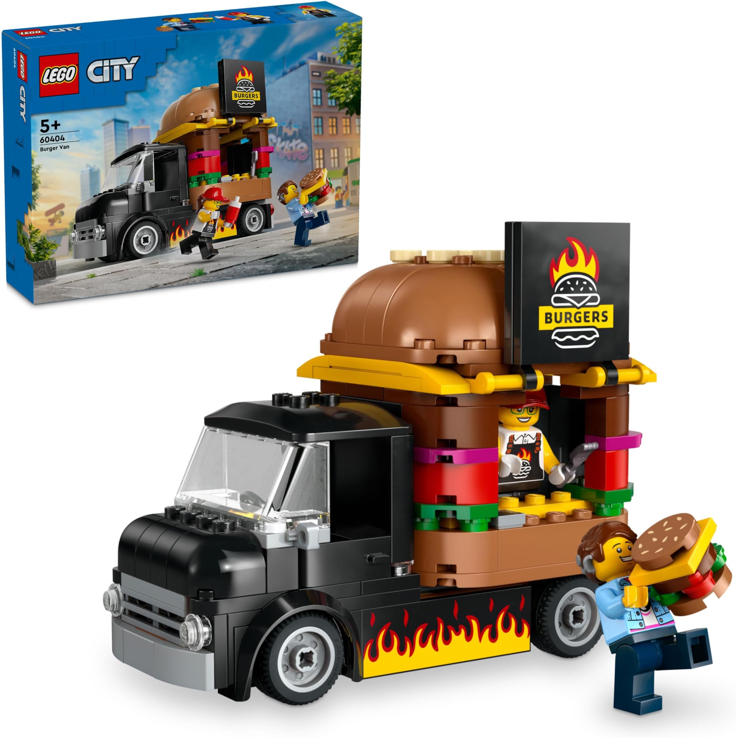 LEGO City Burger Truck Toy Building Set for Ages 5 Plus 60404