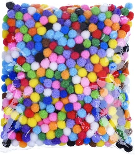 Miniatura 7 de Blulu - Pompones para manualidades y suministros de hobby, 500 unidades, 0.5in