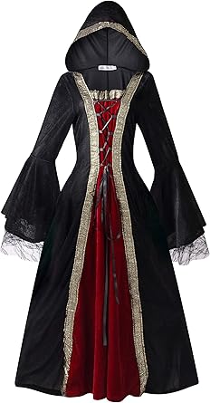 Colorful House Womens Medieval Renaissance Princess Retro Gown Cosplay Costume Dress