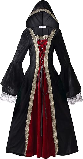 Colorful House Plus Size Medieval Dress, Renaissance Princess Costume for Women
