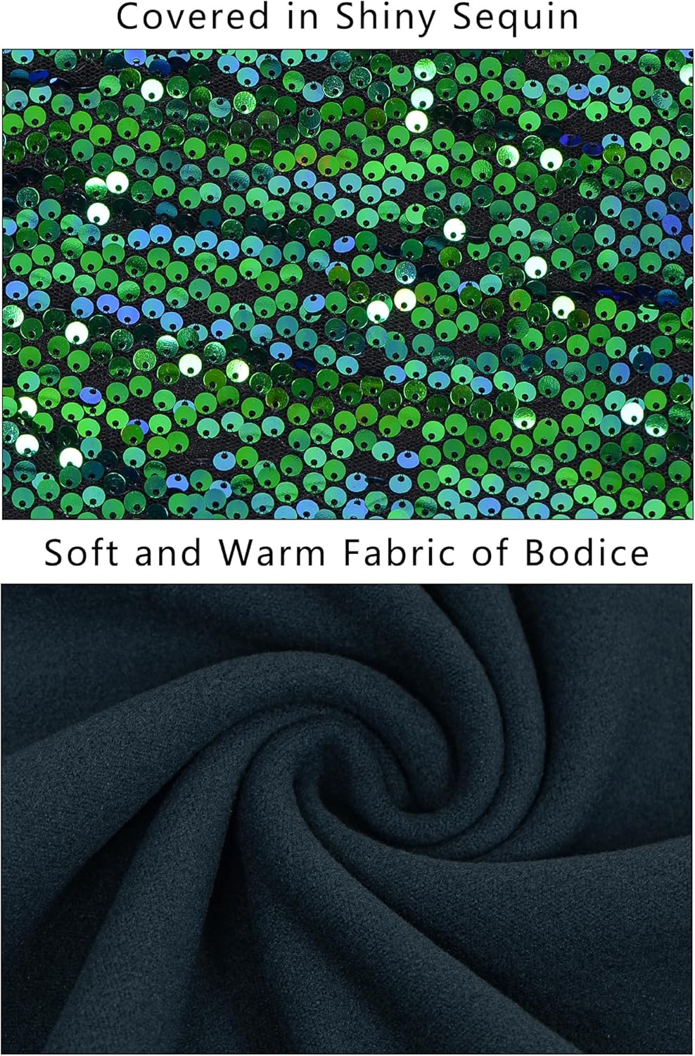 Anna-Kaci Women's Plus Size Sparkle Sequin Sweatshirt Mock Neck Pullover Long Sleeve Glitter Party Tops - Image 5