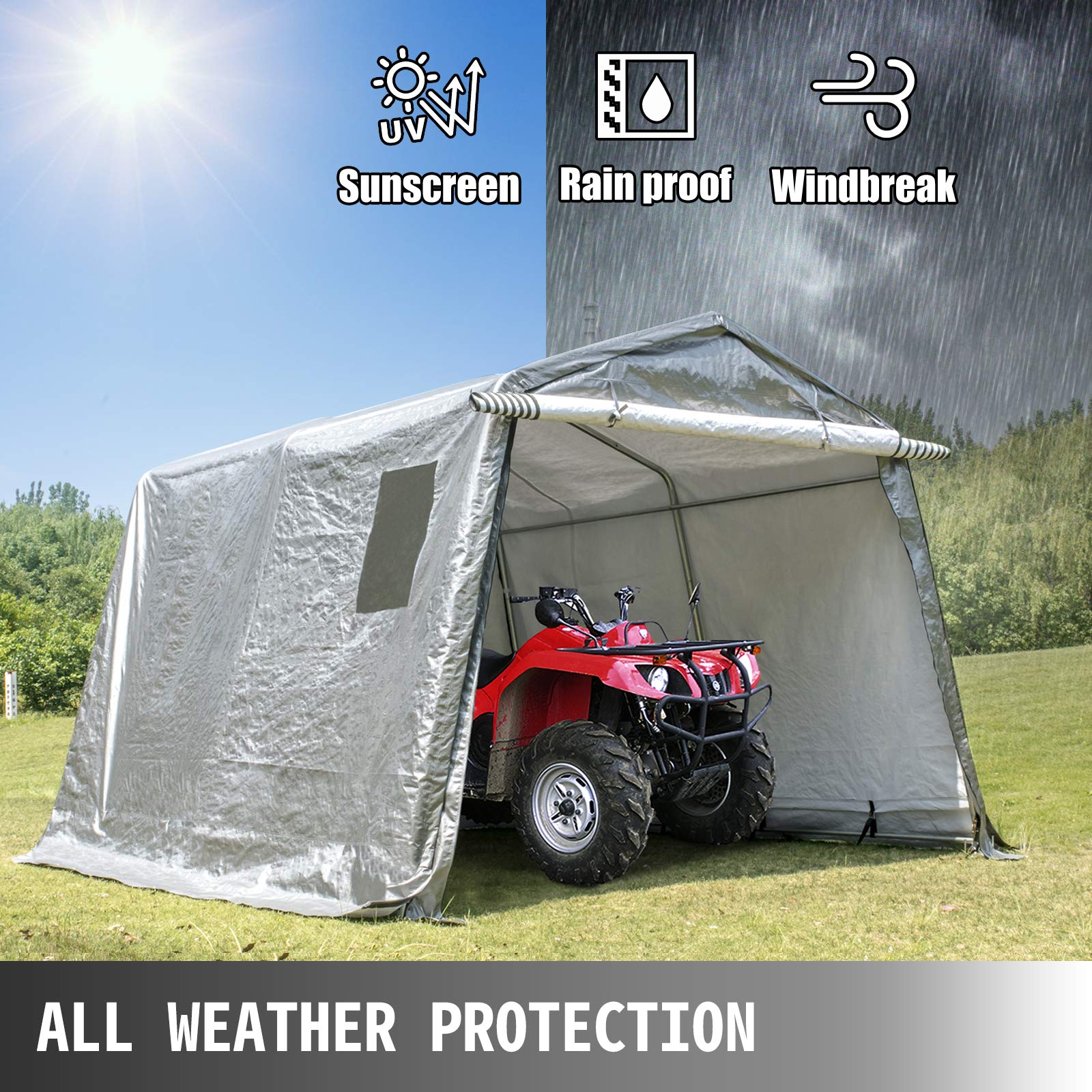 JIEBWCHA Housse De Protection Tente Extérieure Pour Vélo/Moto - Abri Étanchéité Anti-Poussière Et UV