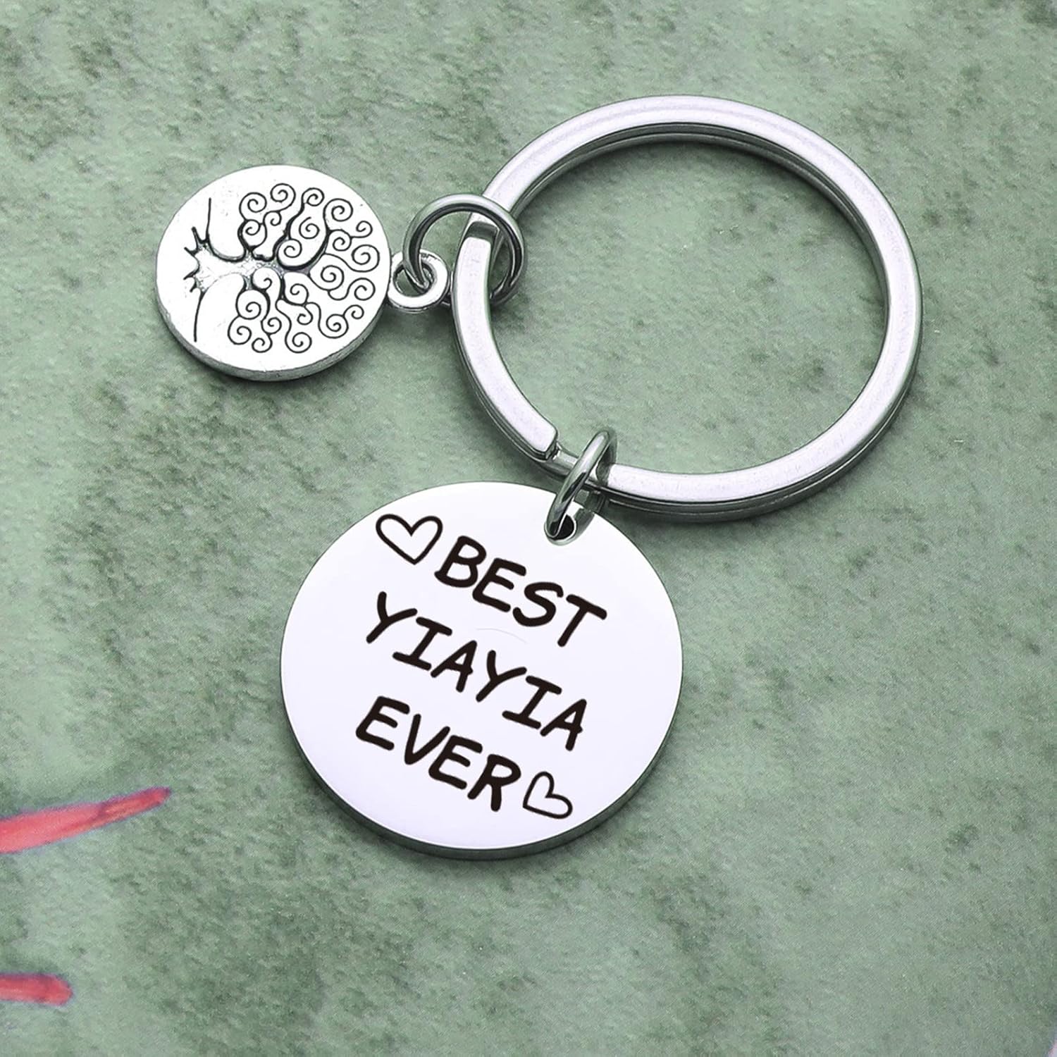 Yiayia Thank You Keychain Nana Christmas Keychain Grandma Key Chain For Women Mamaw Jewelry - Image 4
