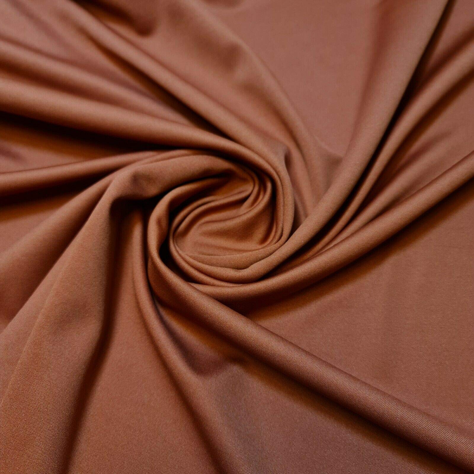 Plain Scuba/Crepe Jersey Stretch Spandex Dress Fabric Material 58" Wide (Rust #2) โ image 1