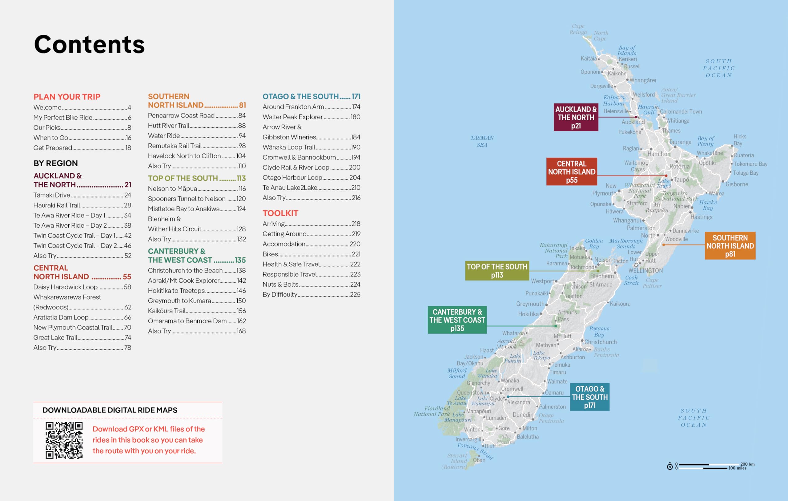 Best Bike Rides New Zealand 1ed -anglais-: 48 Day Trips on Two Wheels | Detailed Directions & Maps | Covers Marlborough, Bay of Islands and Queenstown