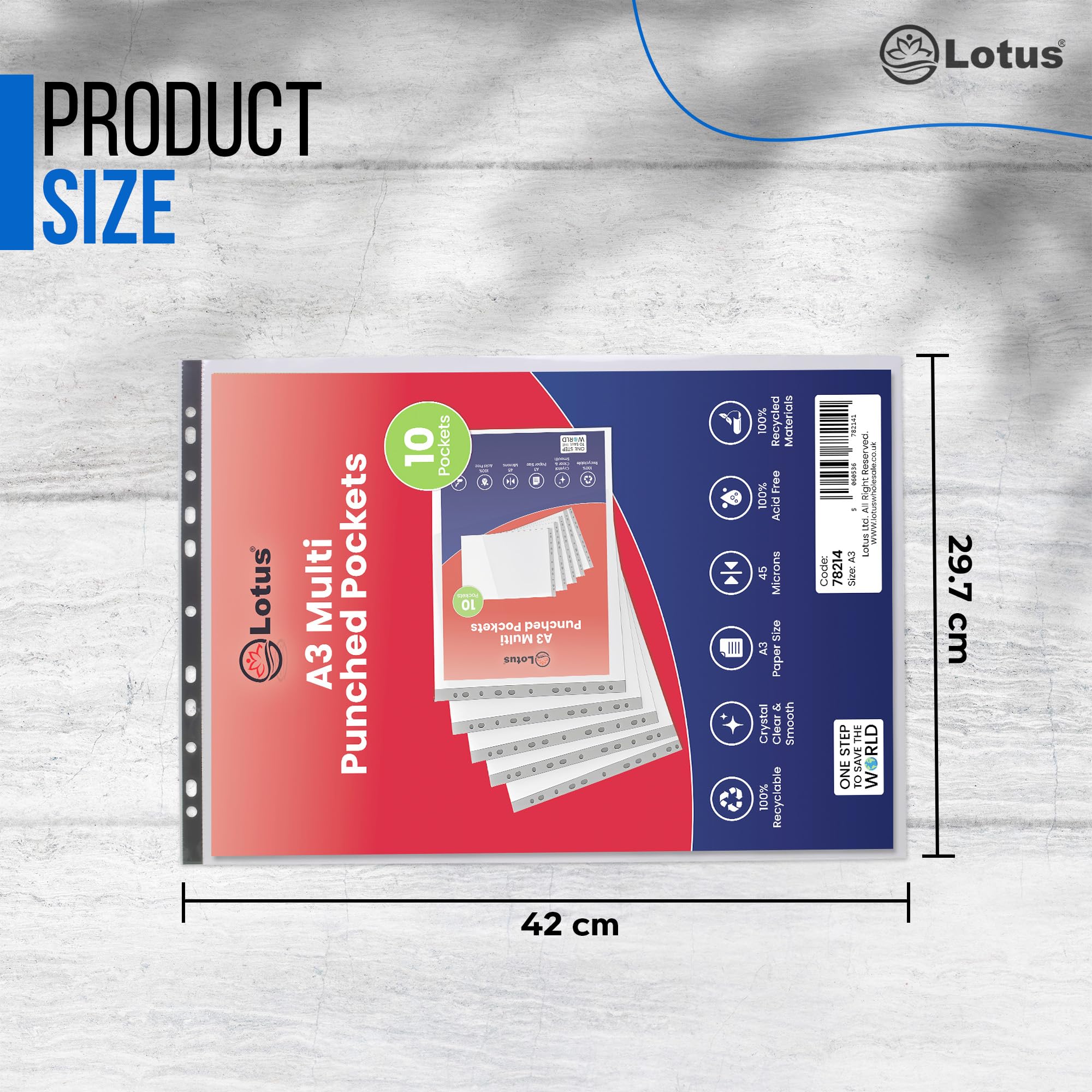Credit Card Protection Wallet 20 Strong A3 Portrait Punched