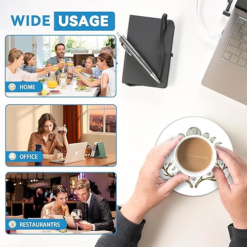 Miniatura 7 de Juego de 4 posavasos redondos Luna Moth de 4 pulgadas, posavasos de cerámica absorbente con base de corcho, bonitos posavasos para decoración del