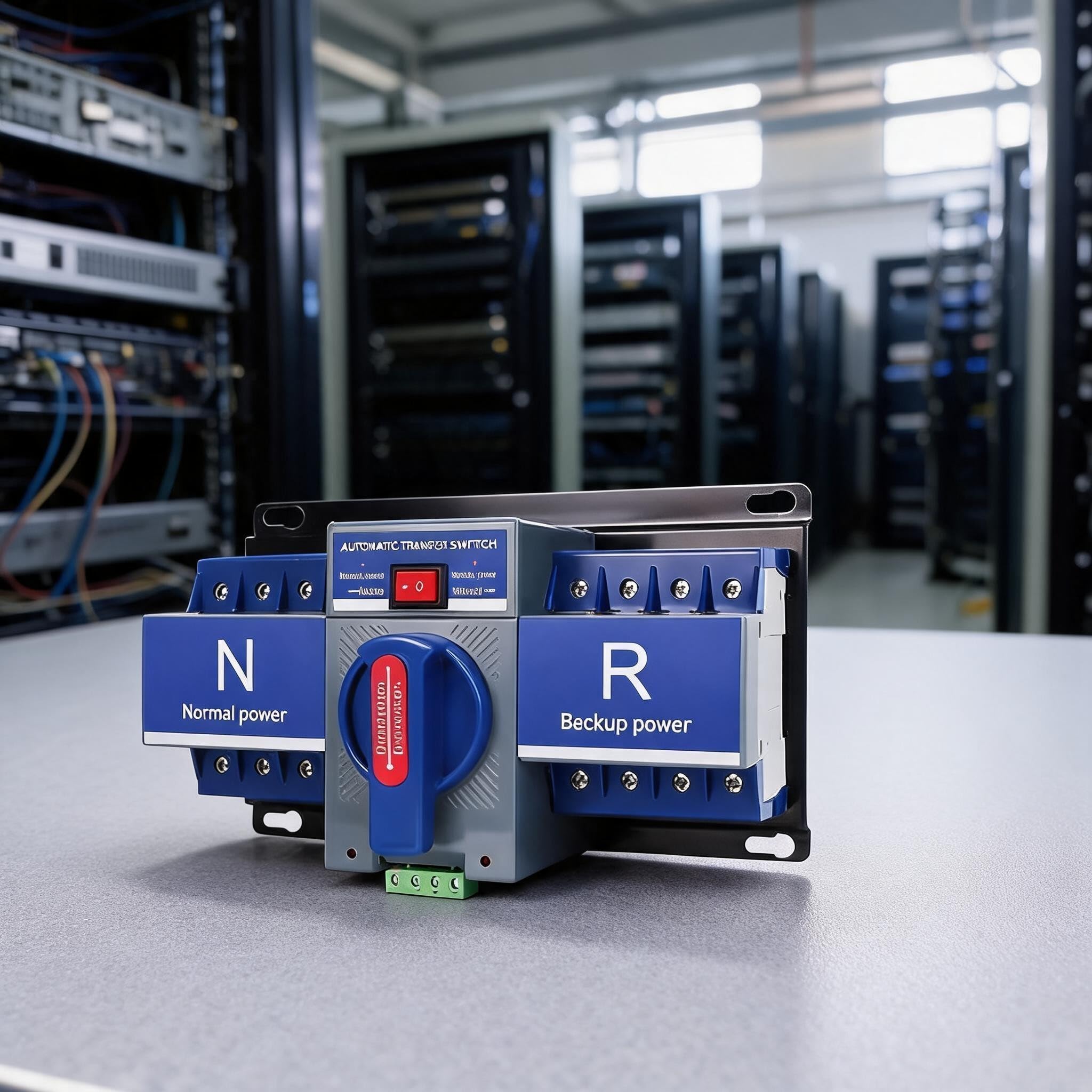 4P per ATS 380V Automatico Dual Power Switch Protezione 4P per ATS (50A) | Cambio automatico 1-2s, alimentazione senza interruzioni, ideale per data center, sistema da 380 V
