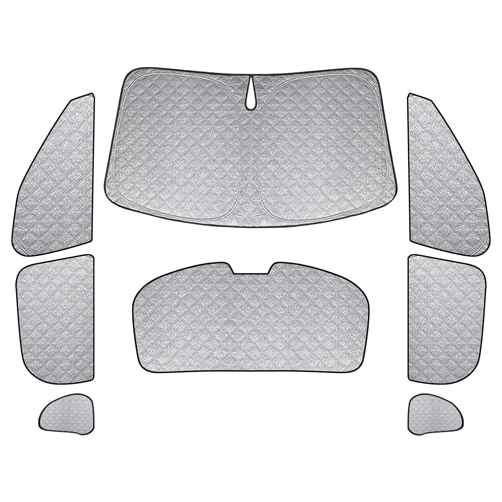 Windshield Sun Shade Custom Fit for 2021-2025 Nissan Rogue, Foldable Sunshade Side Rear Window Full Shade Cover Privacy Protection Keeps Car Cool