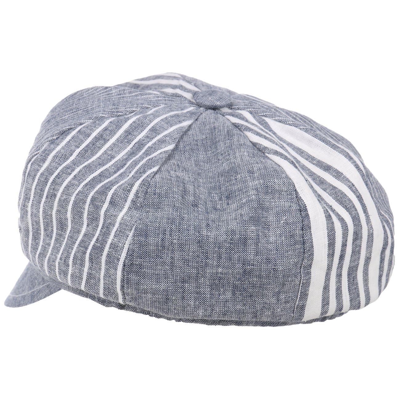 Lipodo Blue Patchwork Ballonmütze Schirmmütze gestreift Mehrfarbig Made in Italy Damen Frühling Sommer