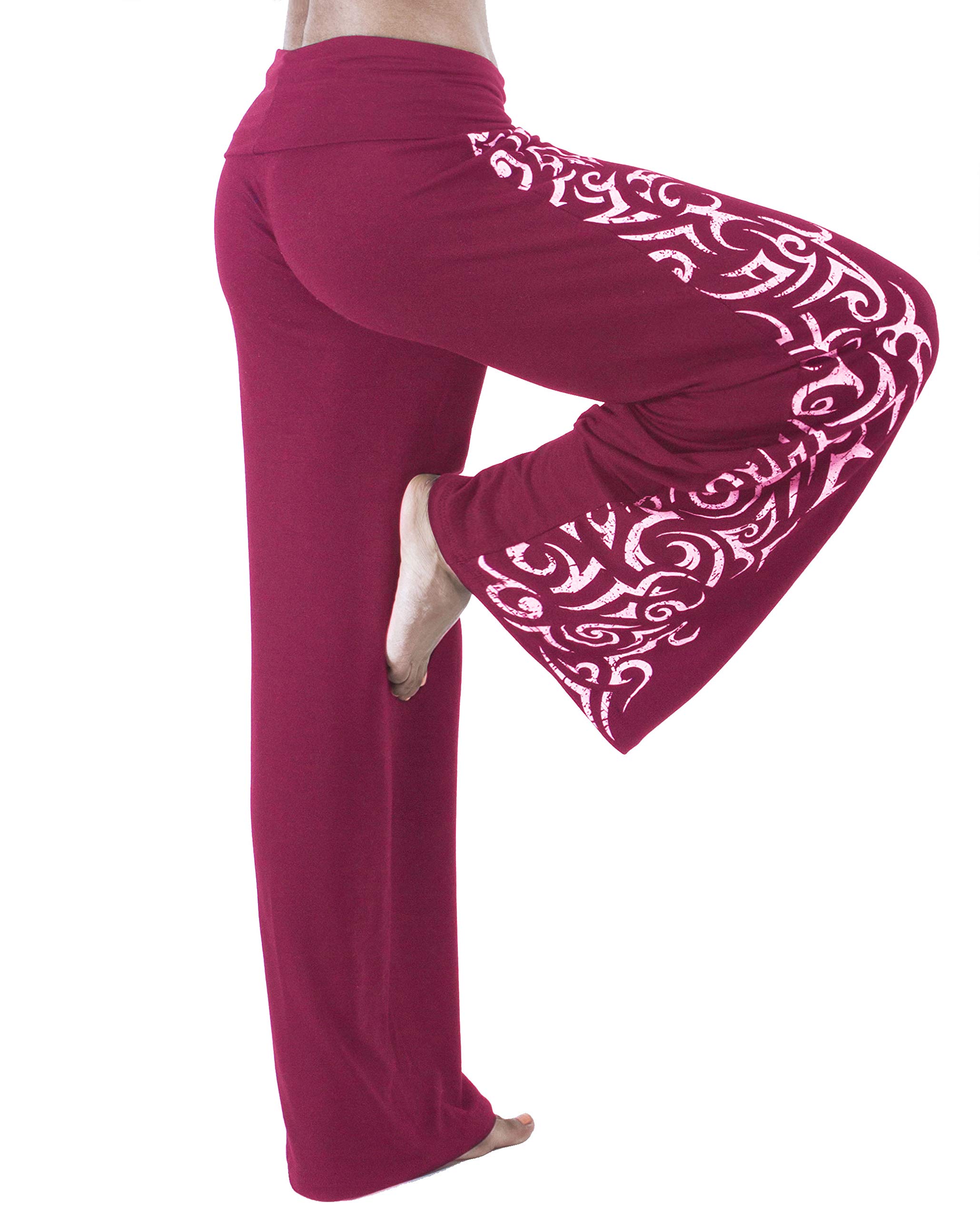 Hali Cali Cotton Spandex Women's Straight Casual Loose Wide Leg fold Over Comfy Palazzo Pants for Women