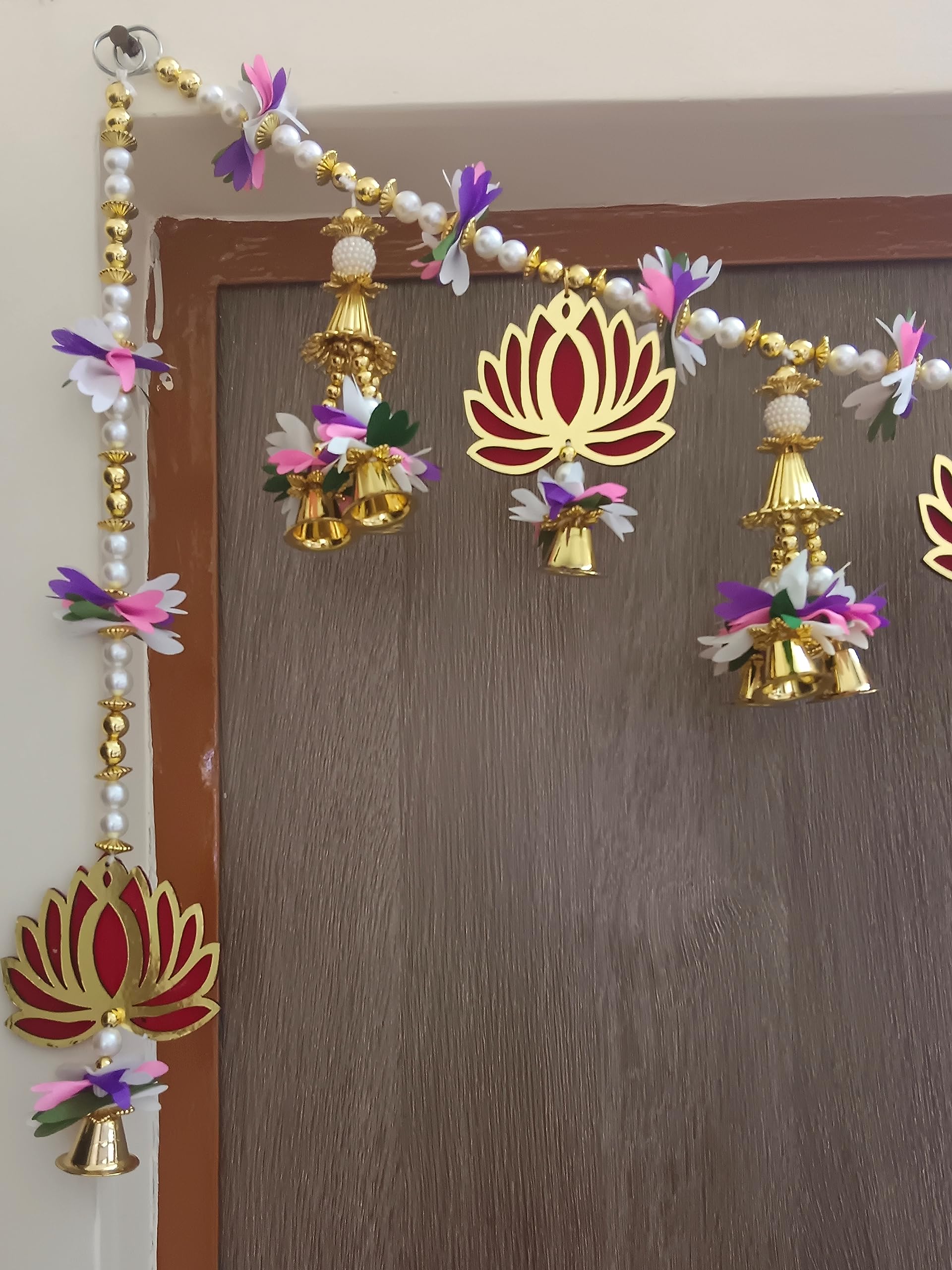Buy Webelkart Premium Lotus Flower Handmade Door Hanging/Bandarwal/Toran for Door, Traditional Bandarwal for Door Online at Best Prices in India