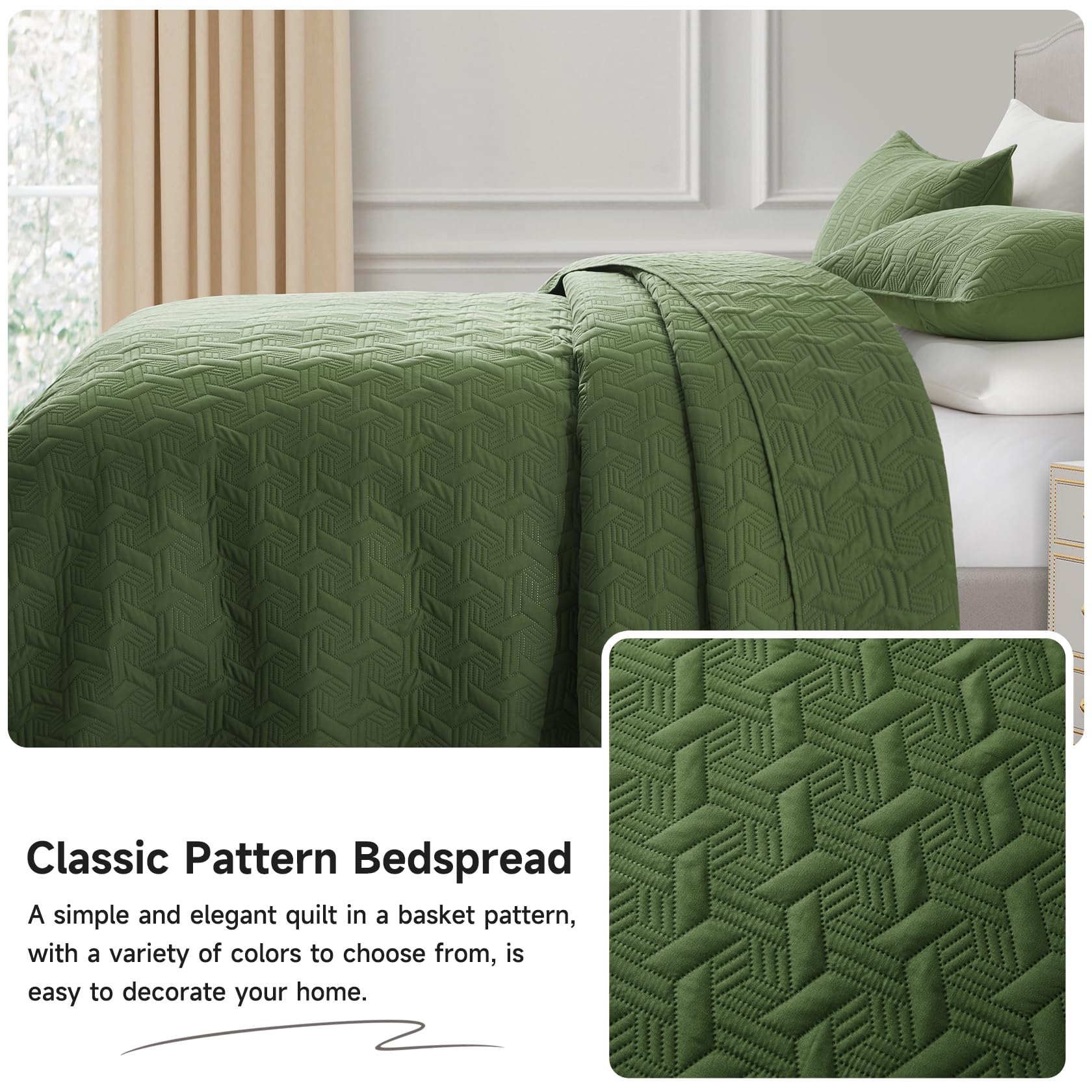 Set di biancheria da letto king size, 3 pezzi, con copripiumino e due federe per letto king size, lavabile in lavatrice
