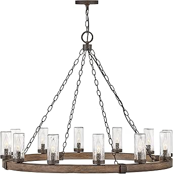 Hinkley Sawyer Twelve Light Large Outdoor Hanging Lantern, Sequoia