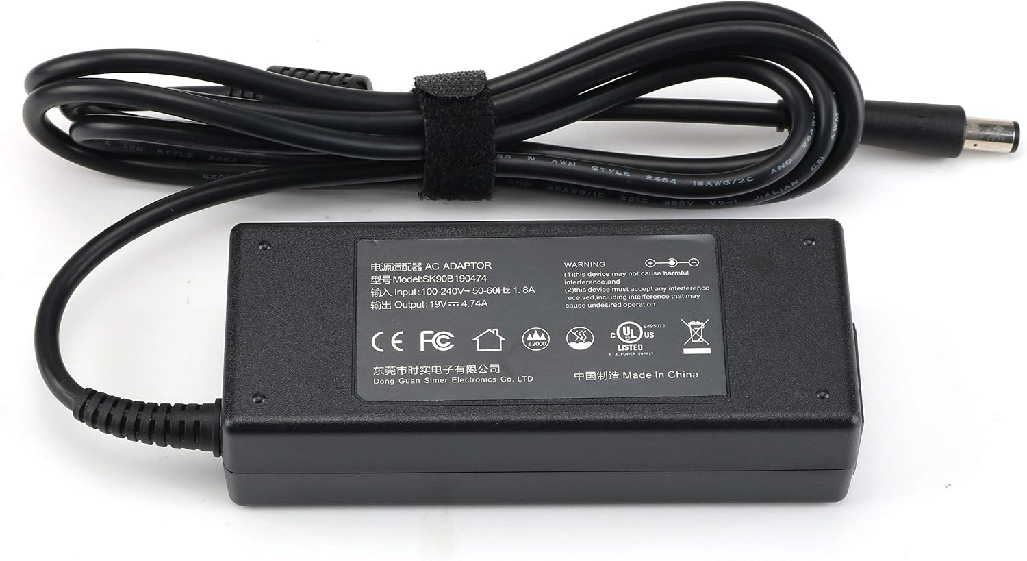 90W AC Adapter Laptop Charger Compatible for HP Probook 4530s 4540s 4330s 4430s 4440s 6550b 6460b 6560b 6470b 6570b HP Compaq 6530b 6730b 6910p nx9030 Laptop Notebook PC Power Supply Cord Plug