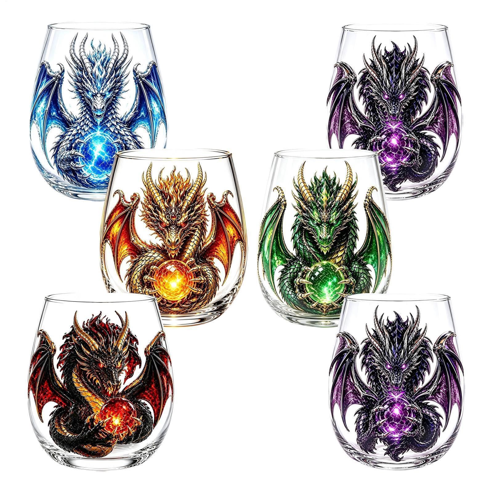 Verres à whisky | sans pied en forme de dragon 3D pour whisky, vin