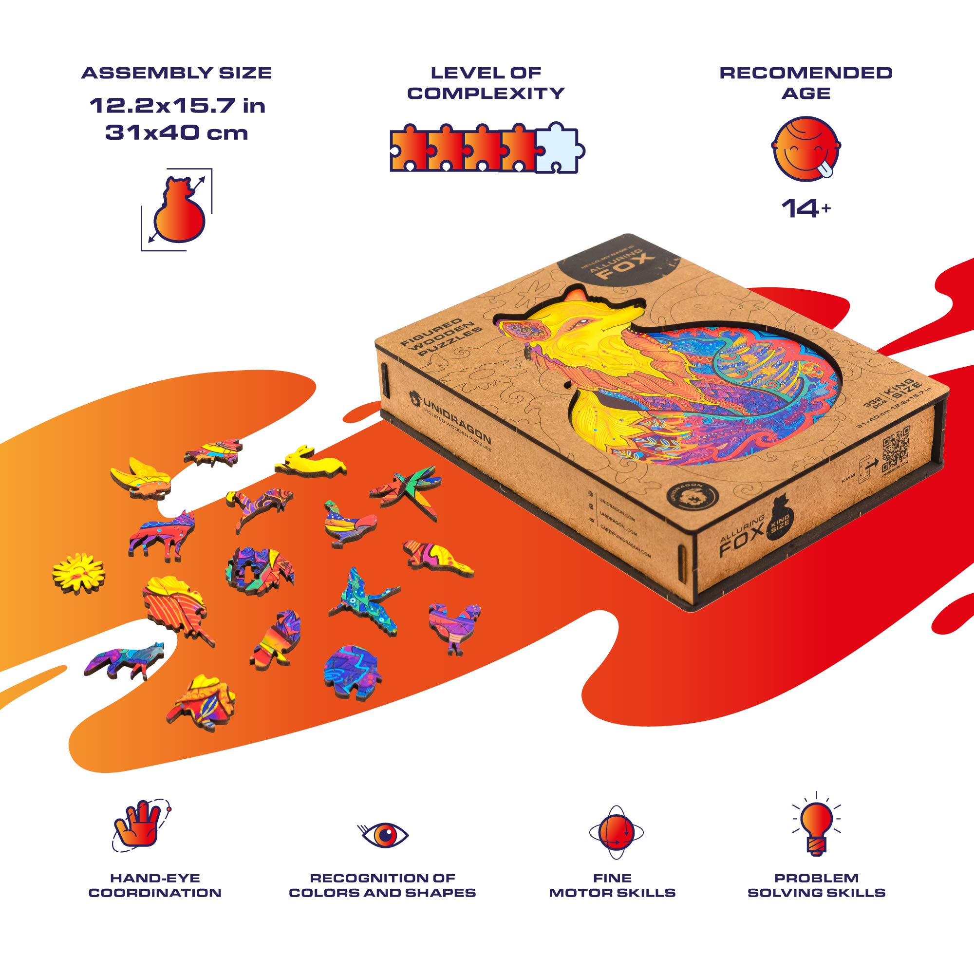 UNIDRAGON Wooden Puzzle Jigsaw 