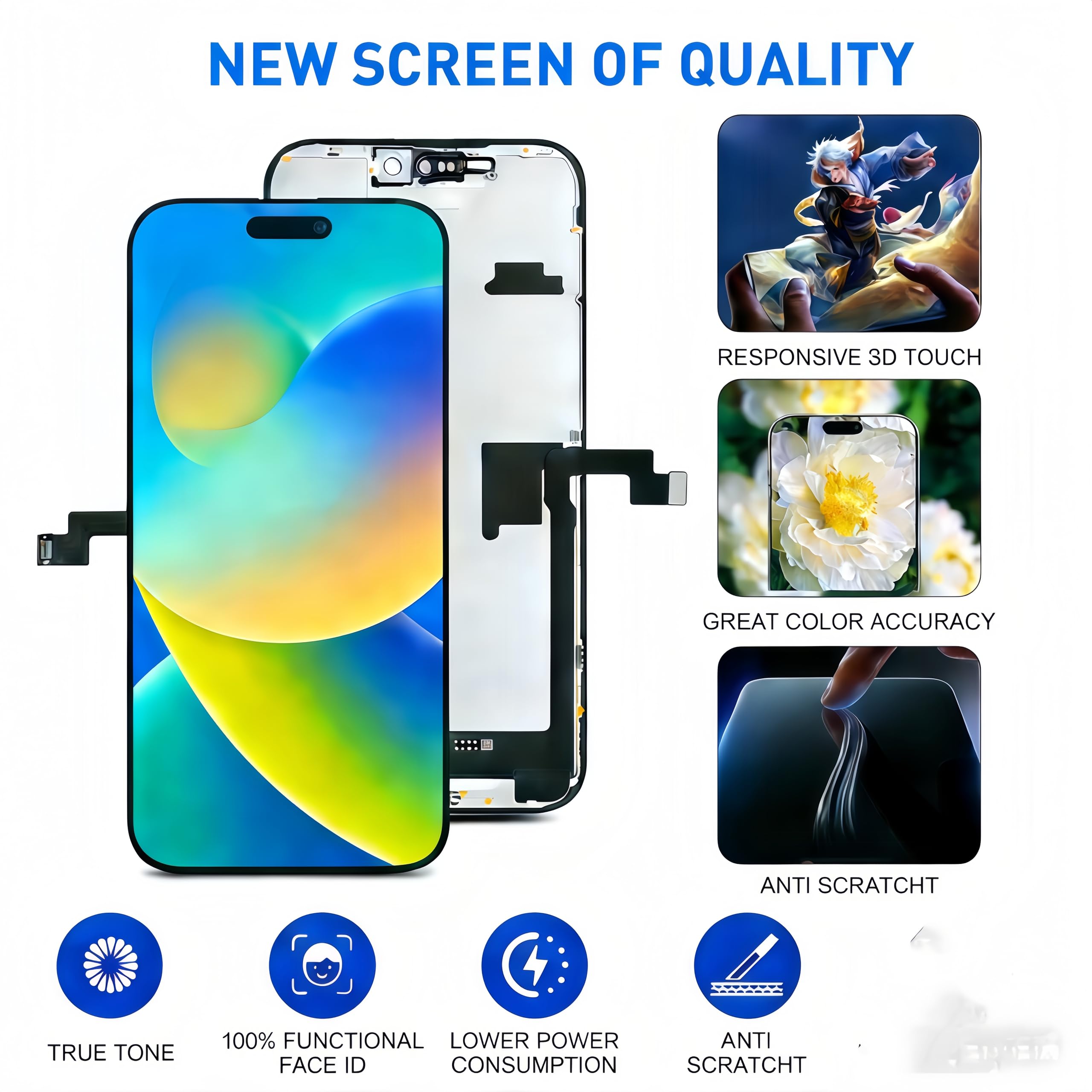 Amazon.co.jp: iPhone 16promax スクリーン交換キット トゥルートーン