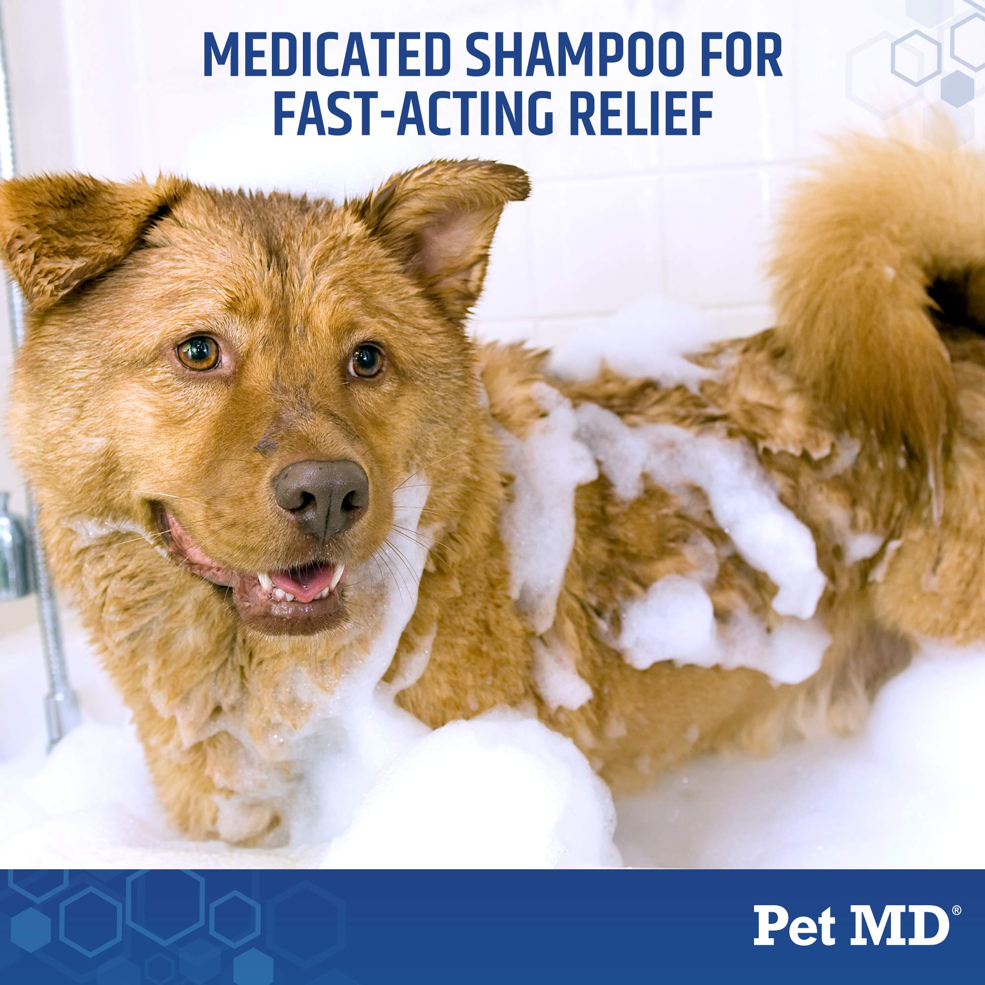 Pet MD Medicated Shampoo for Dogs, Cats, Horses with Ketoconazole