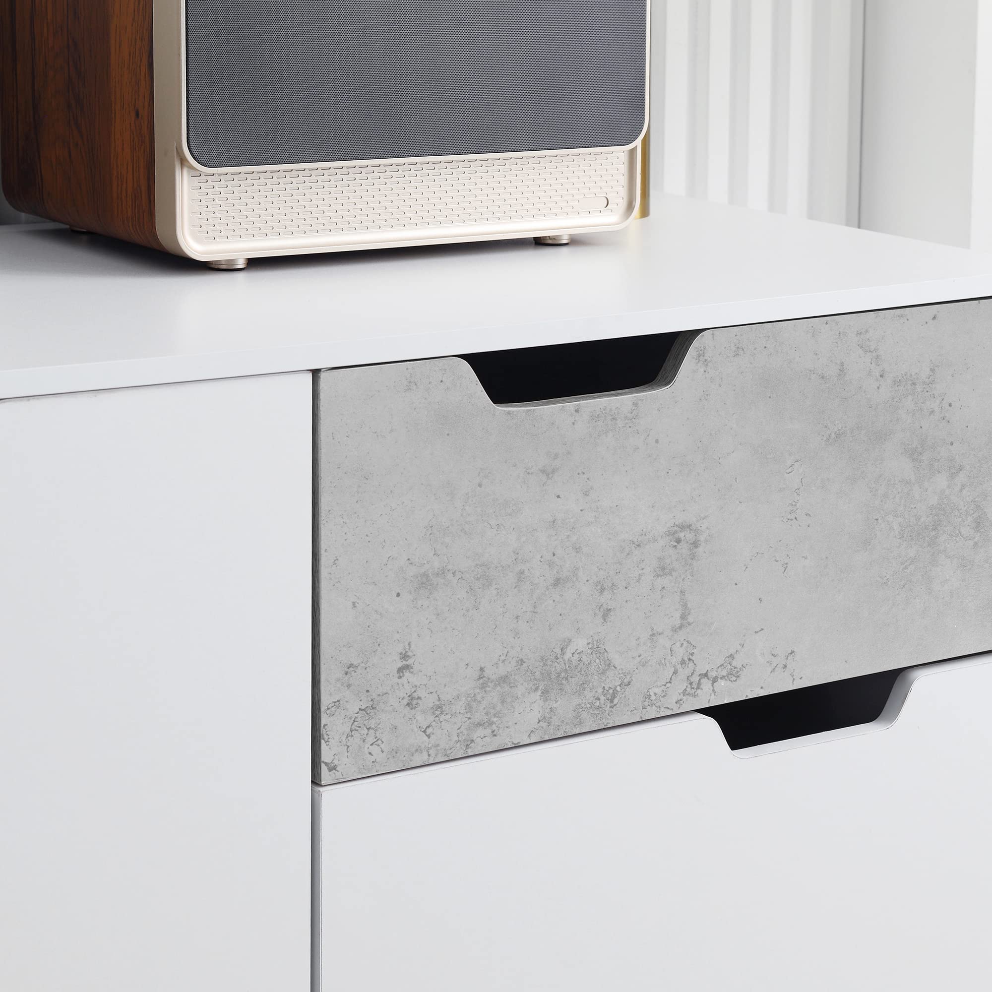 HOMCOM Aparador de Cocina Buffet 2 Puertas 1 Cajón 98x39x81,5 cm Blanco | Armario de Almacenaje, para Salón Estudio Dormitorio, Estilo Moderno
