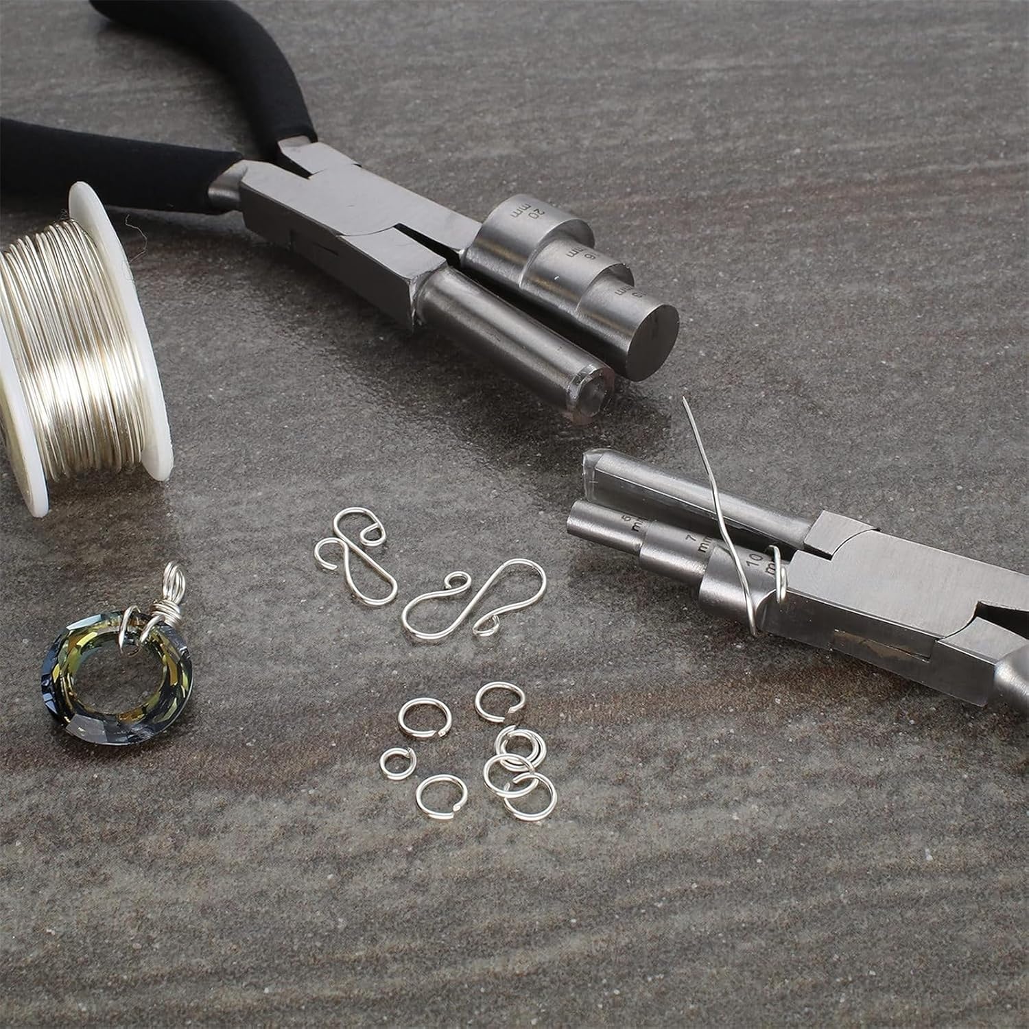 Wire Wrapping Pliers for Electronic Components Stainless Steel Jewelry Making Pliers Multipurpose Winding Shape Pliers