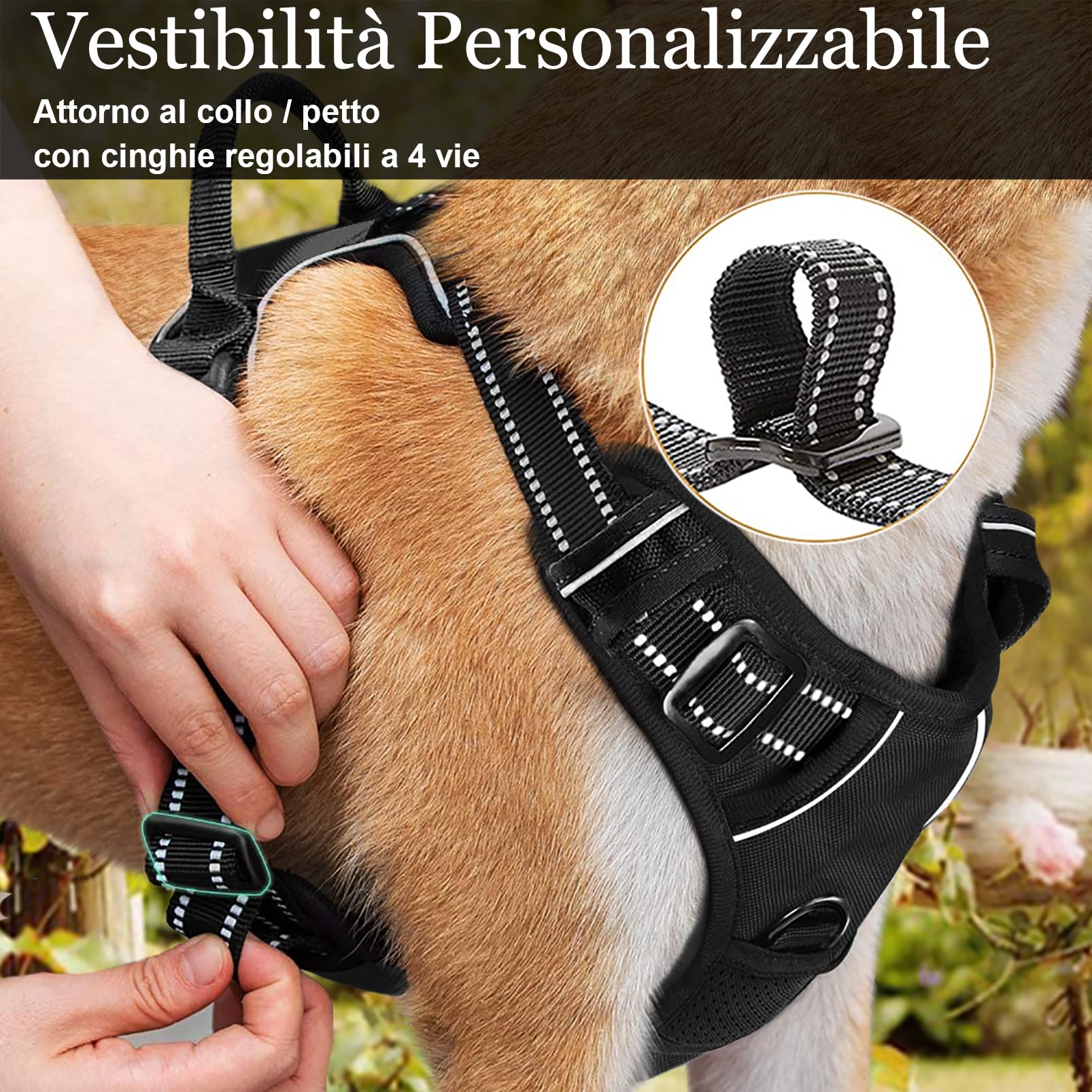 Pettorina Tira Pesi Imbracatura Per Cani Da Slitta Riflettente Per Pitbull Boxer | Australia - Foto 3