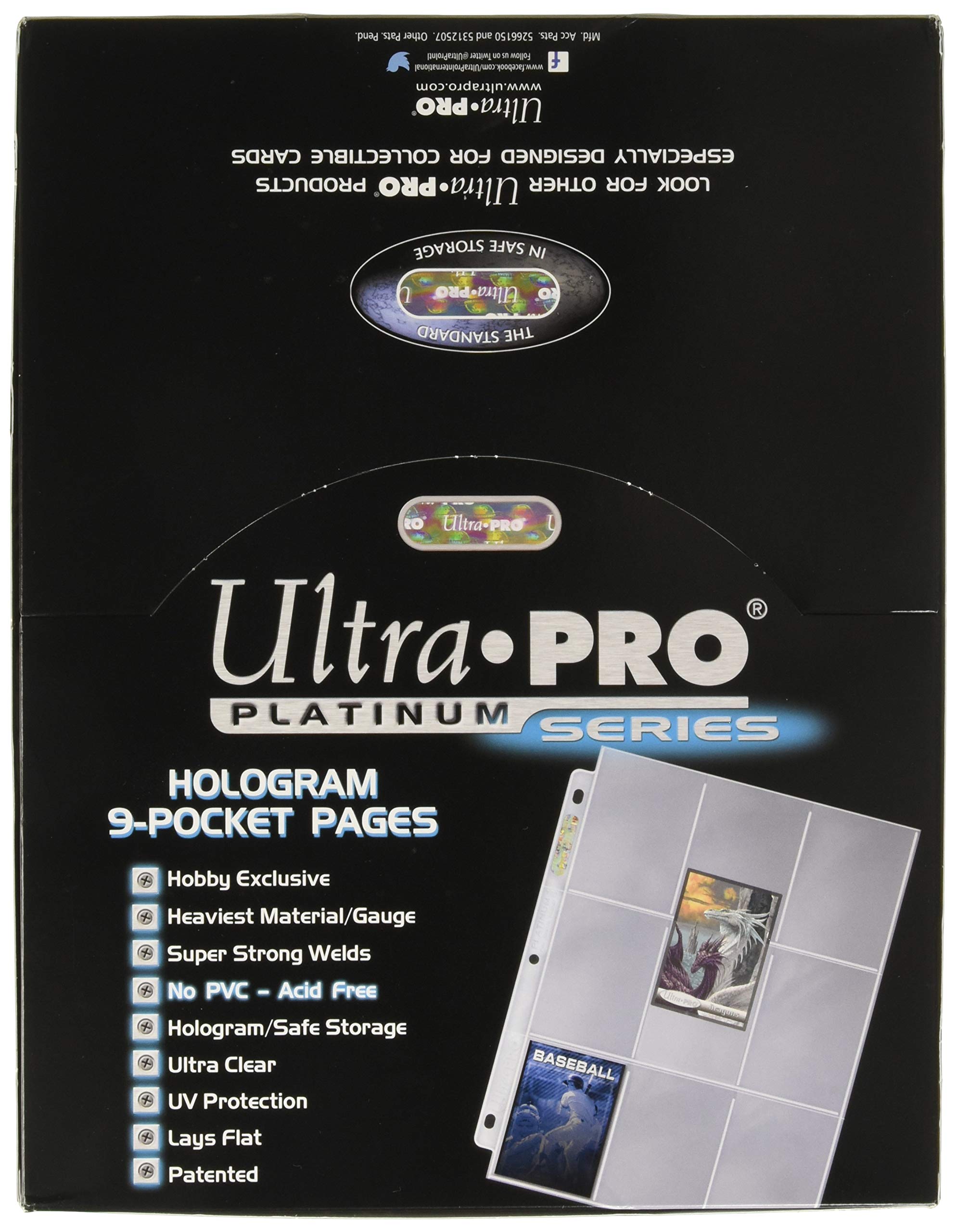 Buy Ultra Pro 9 Pocket Pages Platinum Series 100 Pages of Card Sleeves