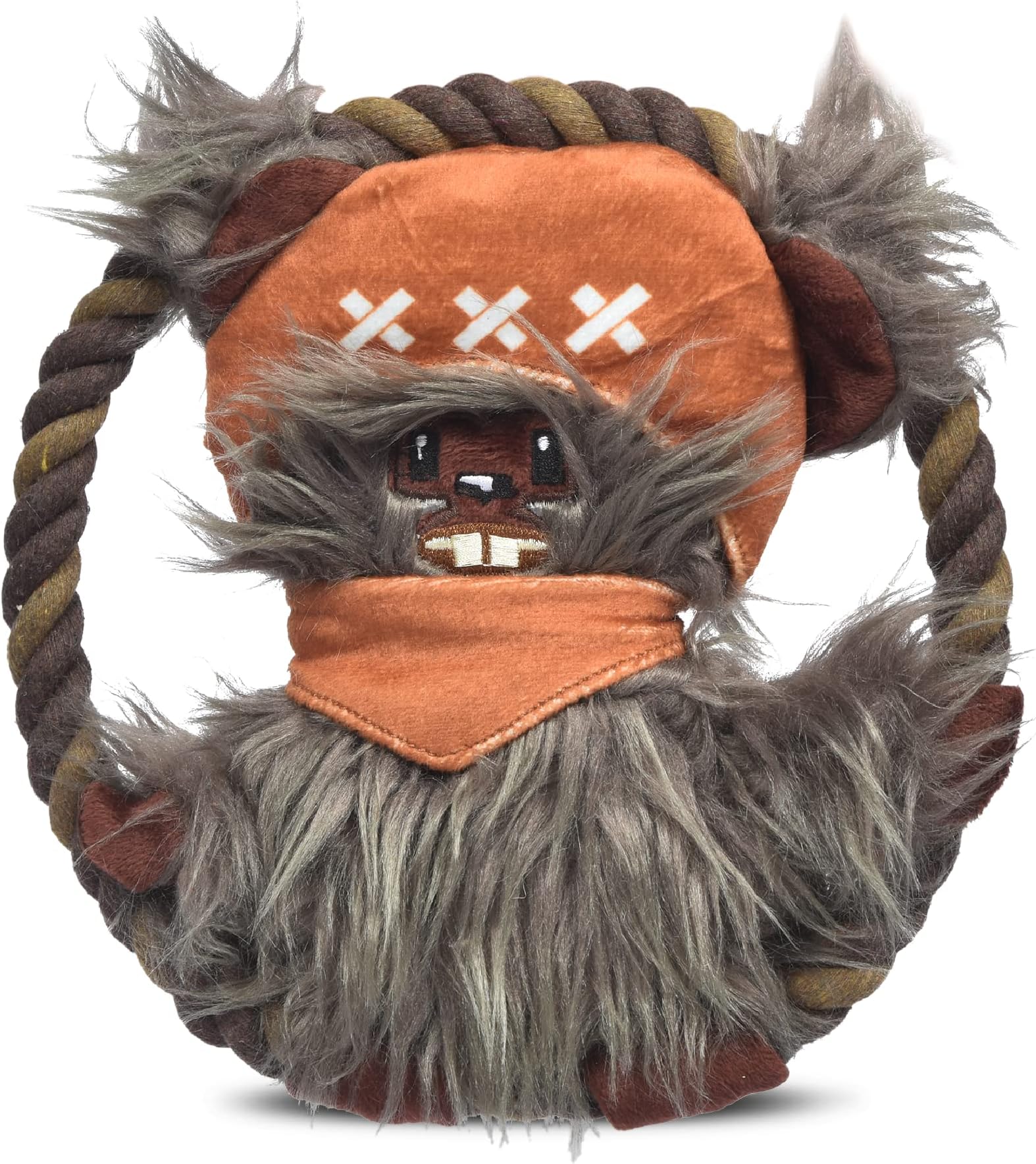 fetch FOR PETS Star Wars Dog Toy Ewok Plush Rope Frisbee Dog Toy | Plush Star Wars Squeaky Dog Toy | Adorable Toys All Dogs, Official Dog Toy Product of Star Wars